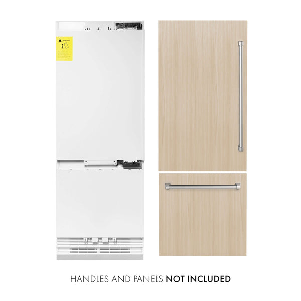 ZLINE 30" Panel Ready Built in 2-Door Bottom Freezer Refrigerator - Internal Water and Ice Dispenser