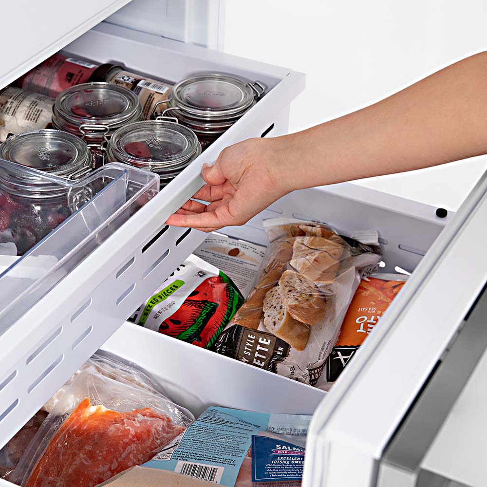 ZLINE 36" Built-In 2-Door Bottom Freezer Refrigerator with Internal Water and Ice Dispenser - DuraSnow Stainless Steel