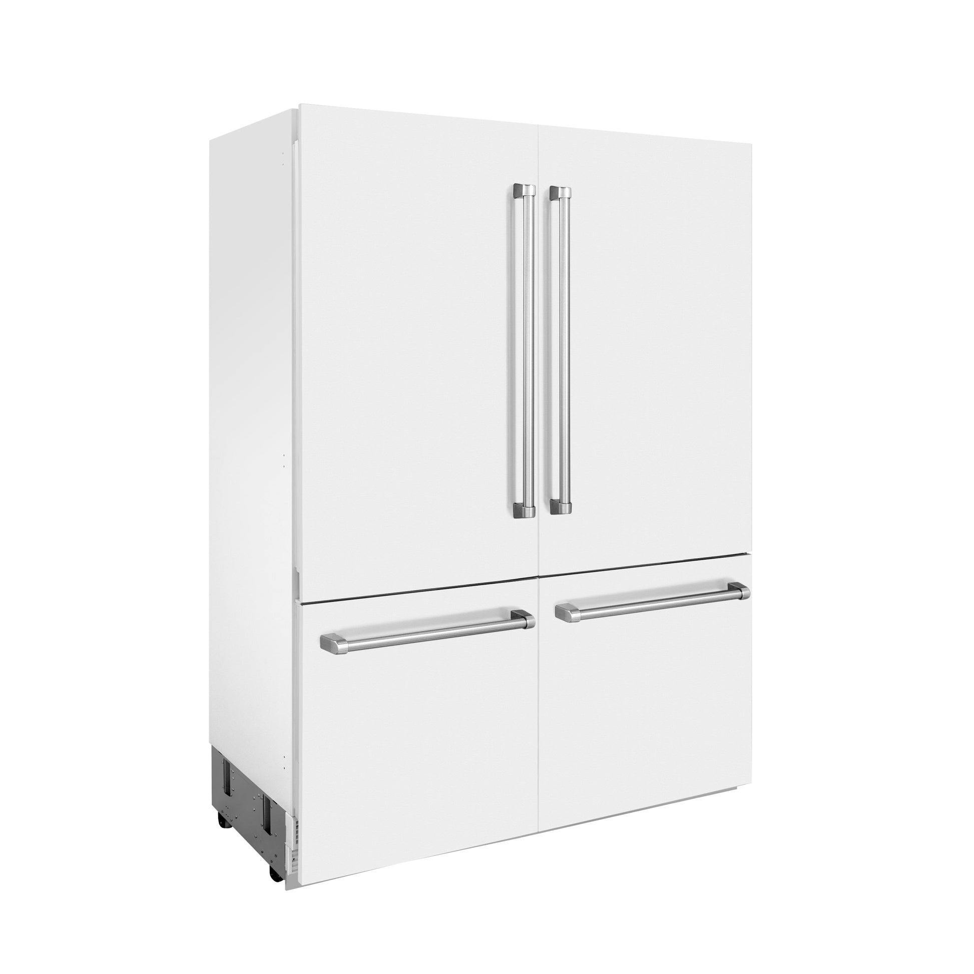 ZLINE 60" Built-In 4-Door French Door Refrigerator with Internal Water and Ice Dispenser - Matte White