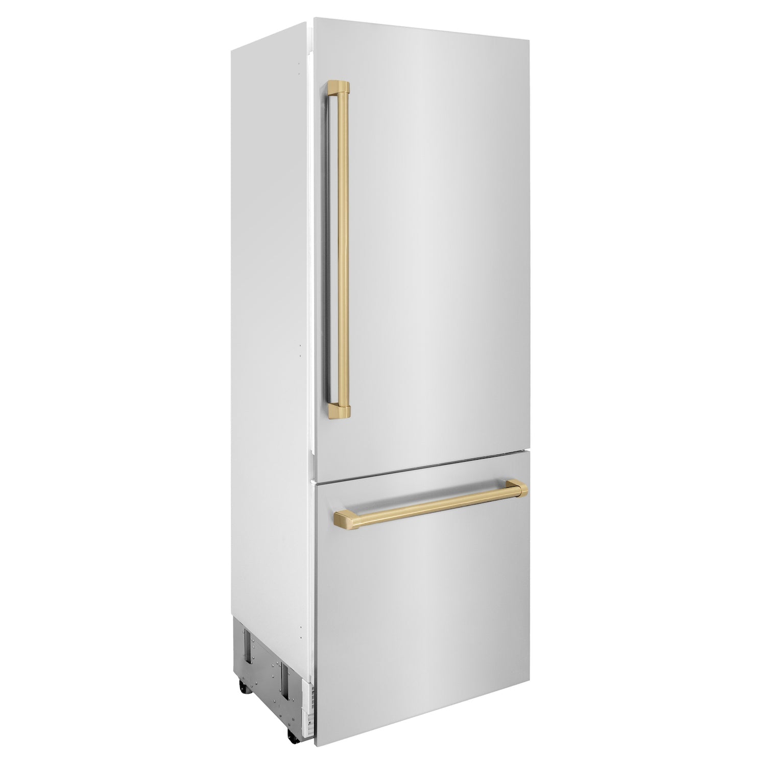 ZLINE 30" Autograph Edition Built-in 2-Door Bottom Freezer Refrigerator - Stainless Steel with Accents, Internal Water and Ice Dispenser