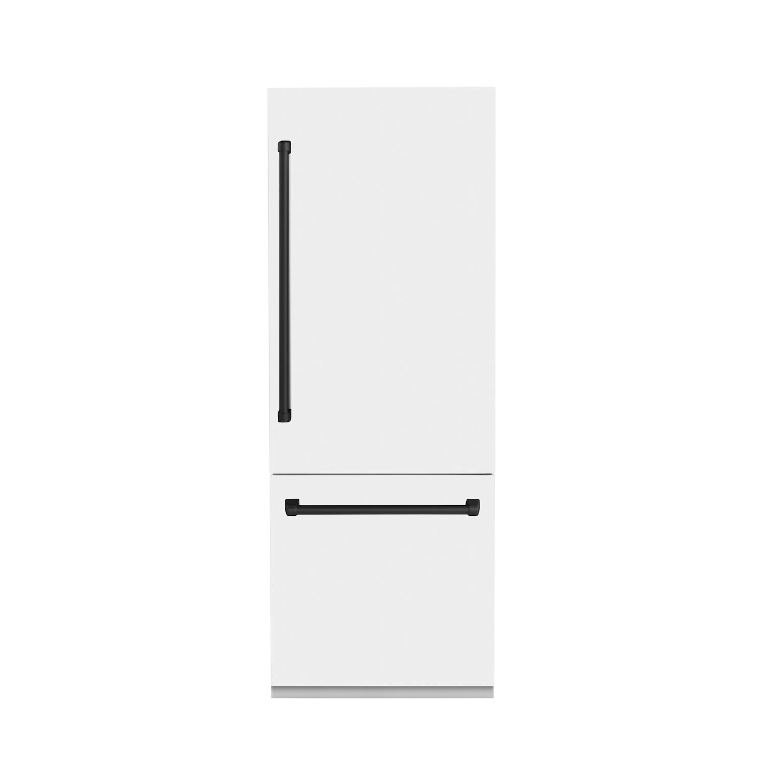 ZLINE 30" Autograph Edition Built-in 2-Door Bottom Freezer Refrigerator - Matte White with Accents, Internal Water and Ice Dispenser