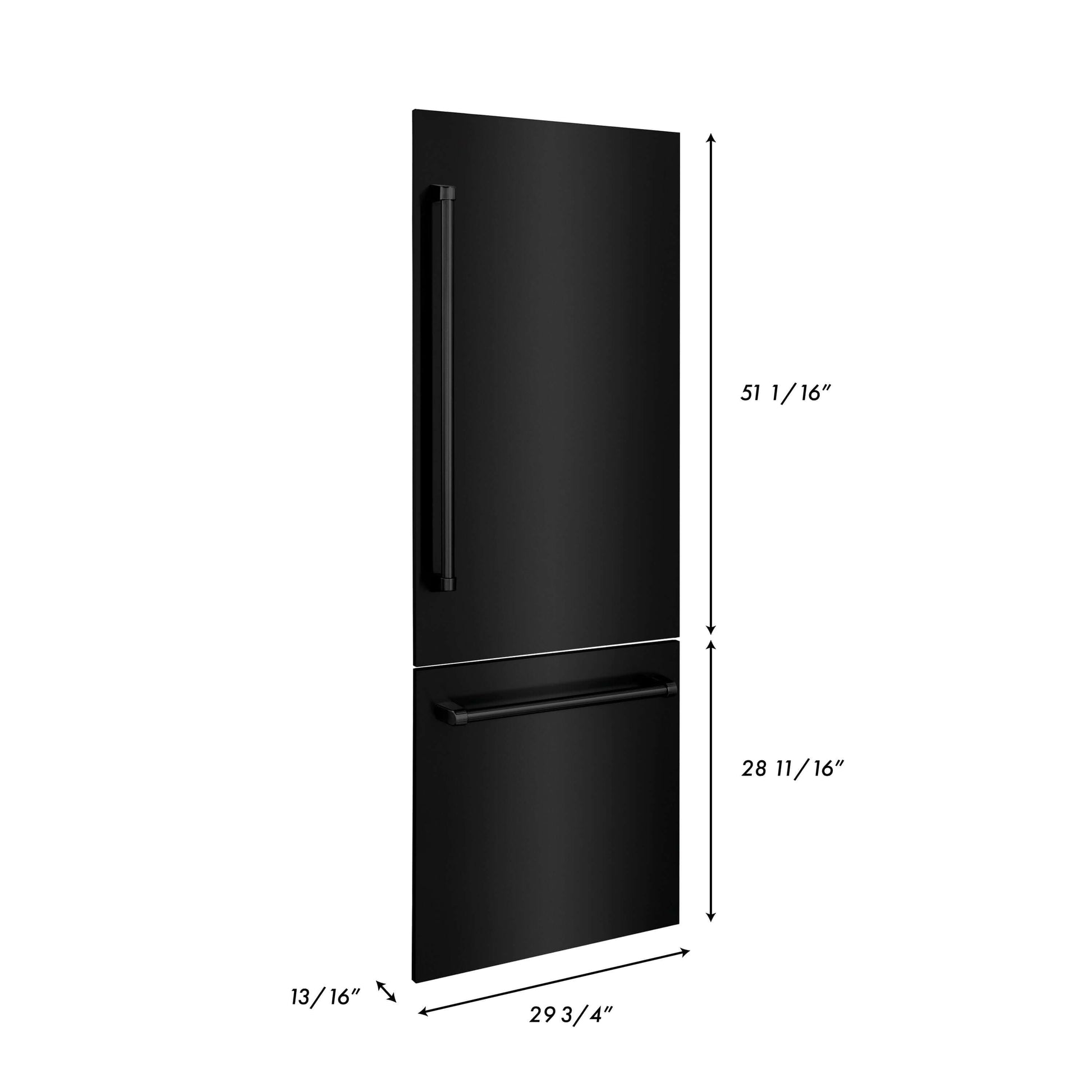 Panels & Handles Only - ZLINE 30" Refrigerator Panels in Black Stainless Steel