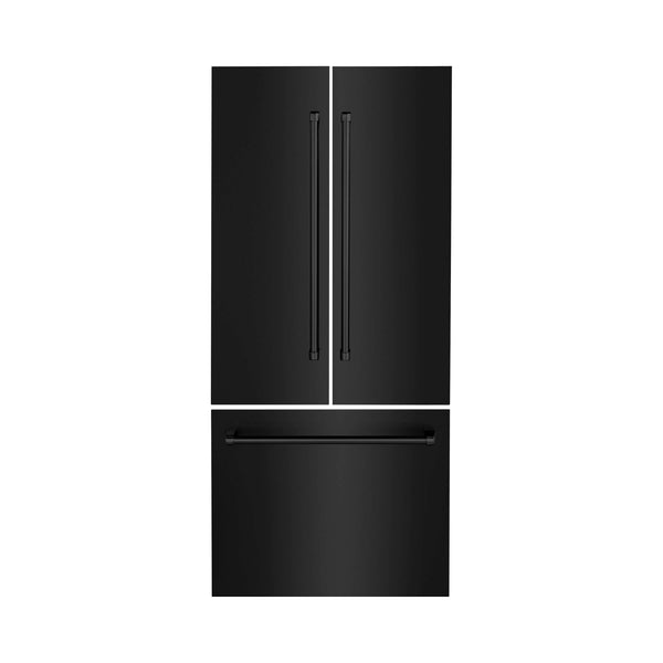 Panels & Handles Only - ZLINE 36" Refrigerator Panels in Black Stainless Steel
