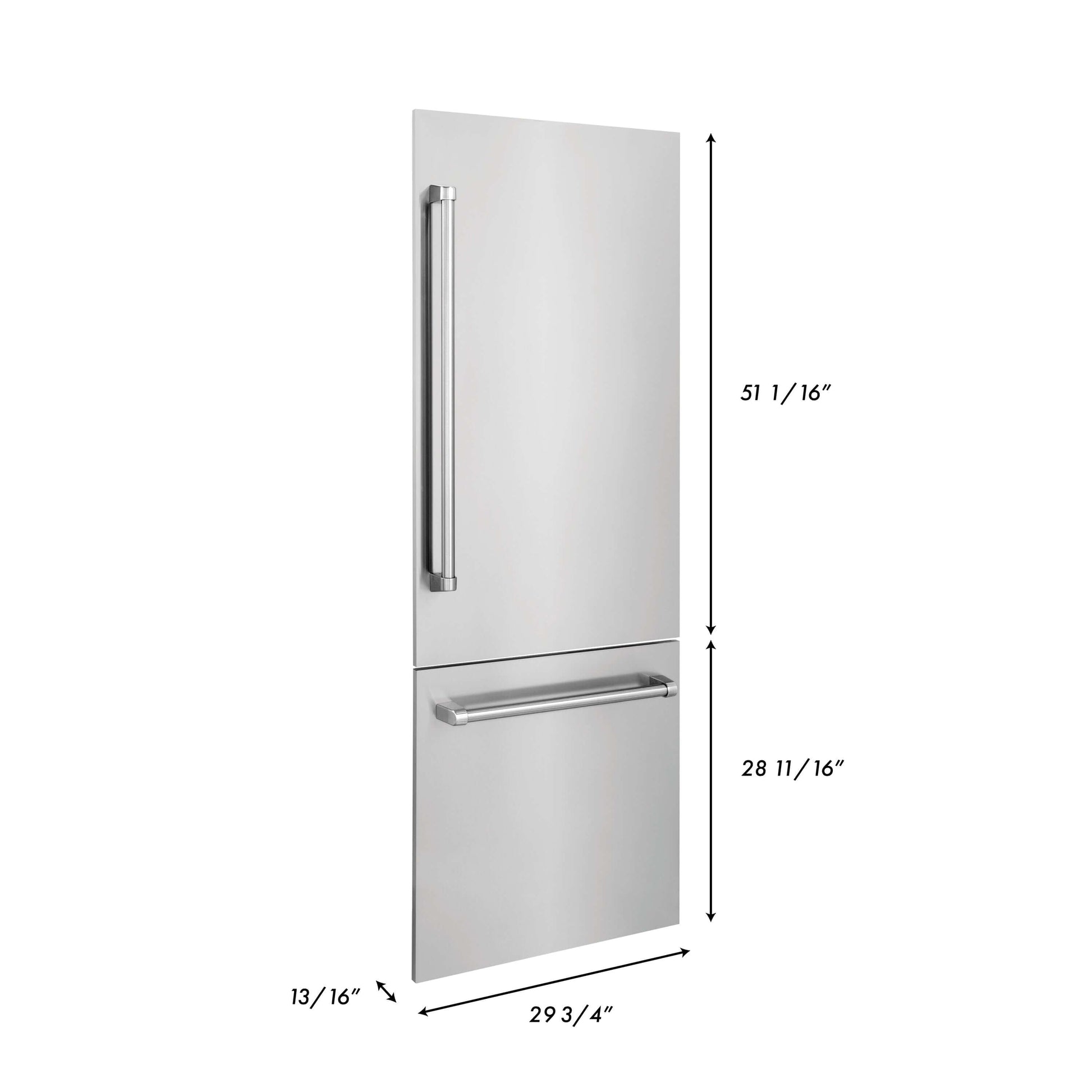 Panels & Handles Only - ZLINE 30" Refrigerator Panels in Stainless Steel
