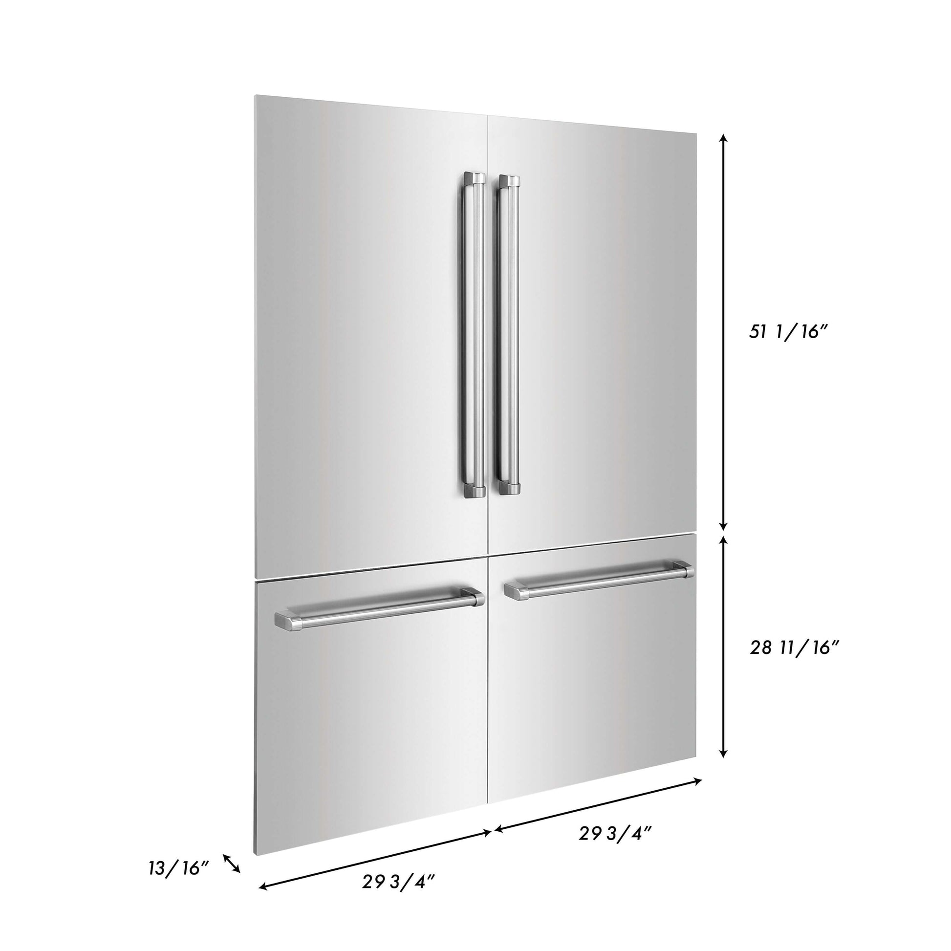 Panels & Handles Only - ZLINE 60" Refrigerator Panels in Stainless Steel