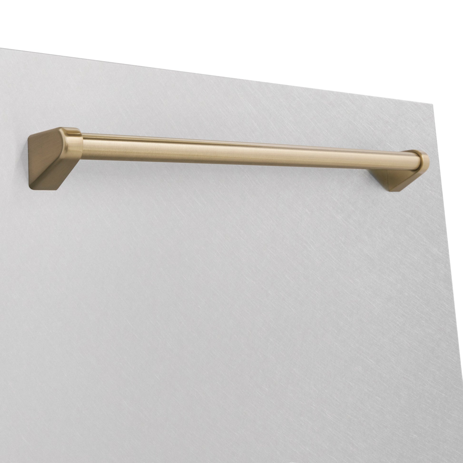 ZLINE 18" Autograph Edition Tallac Dishwasher Panel - DuraSnow Stainless with Champagne Bronze Handle