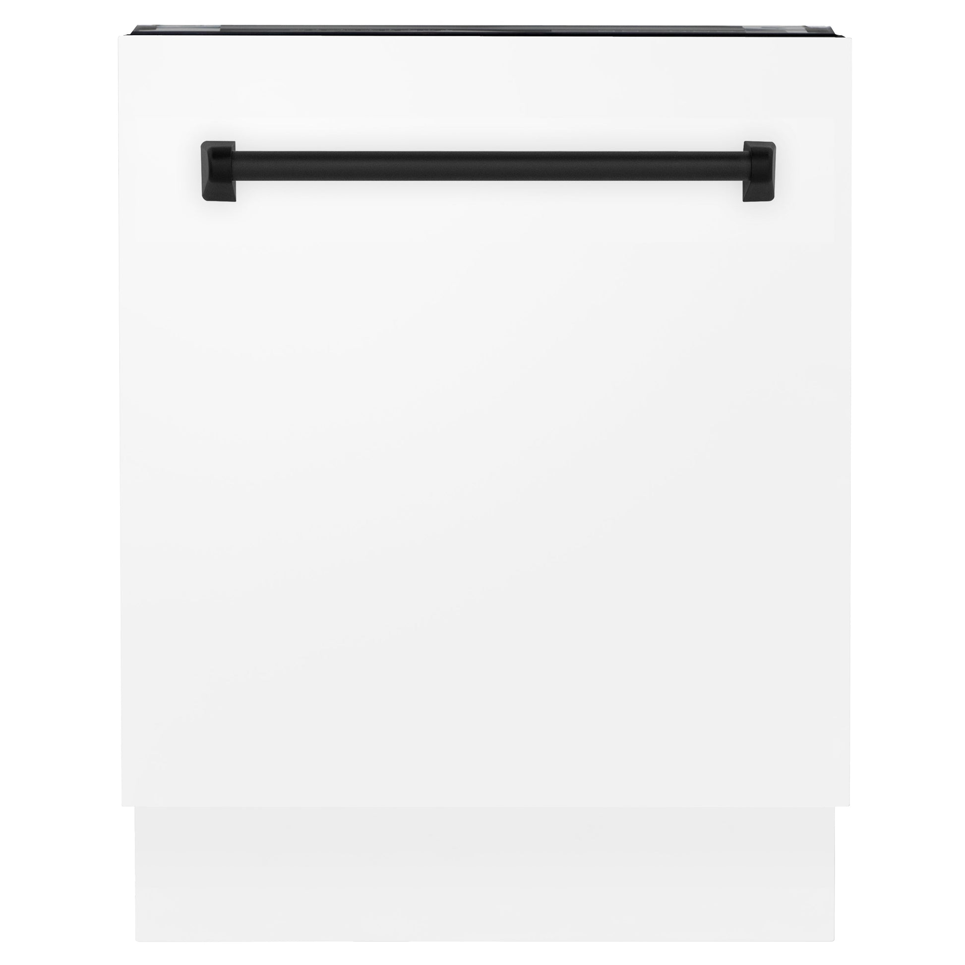 ZLINE Autograph Edition 24" 3rd Rack Top Control Tall Tub Dishwasher - Matte White with Accent Handle