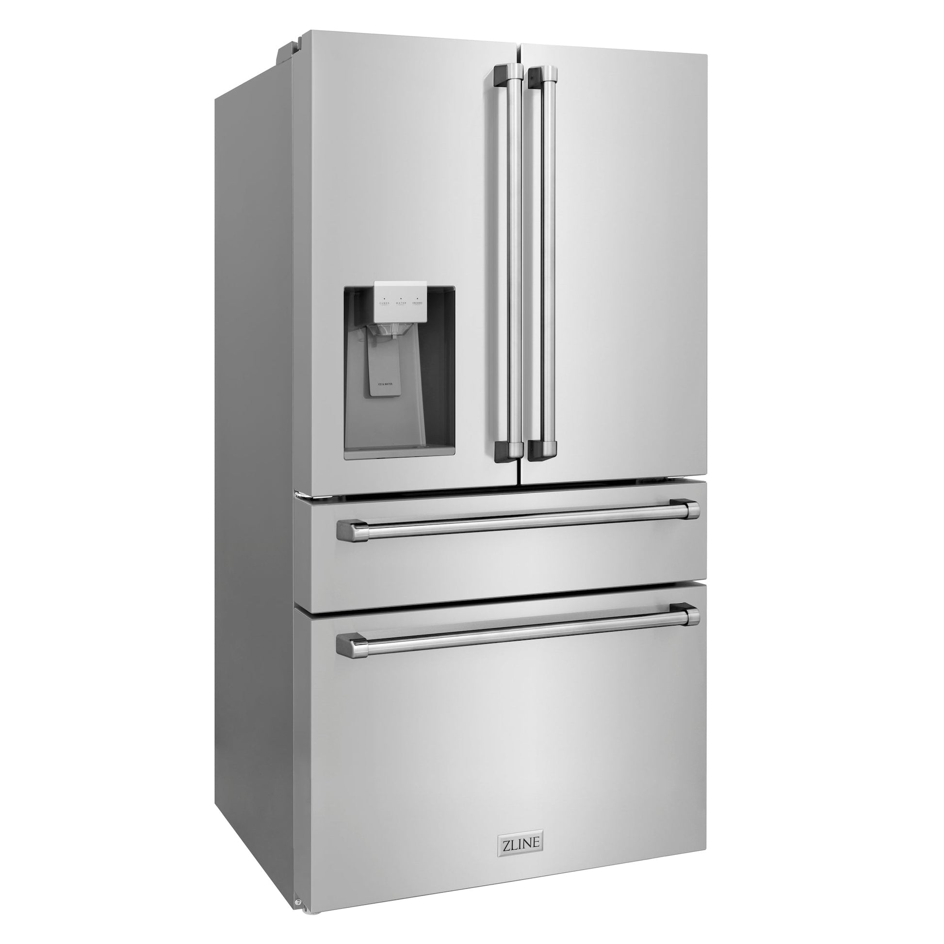 ZLINE 36" Freestanding French Door Refrigerator - Fingerprint Resistant with Water, Ice Dispenser, and Filter