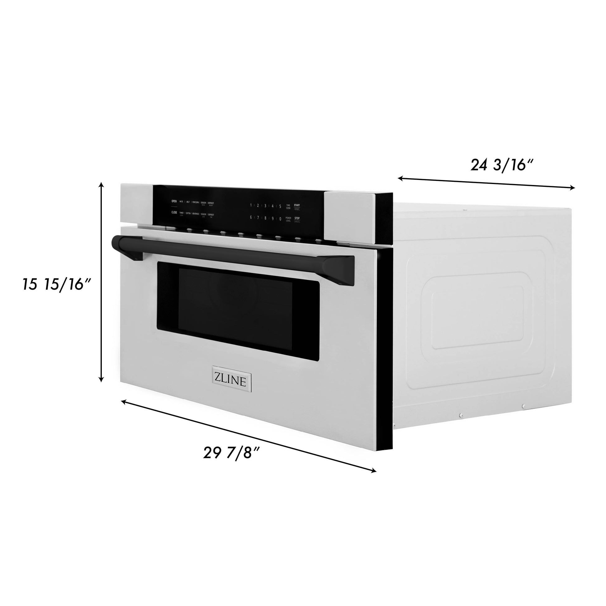 ZLINE Autograph Edition 30" Built-In Microwave Drawer - Stainless Steel with Accents