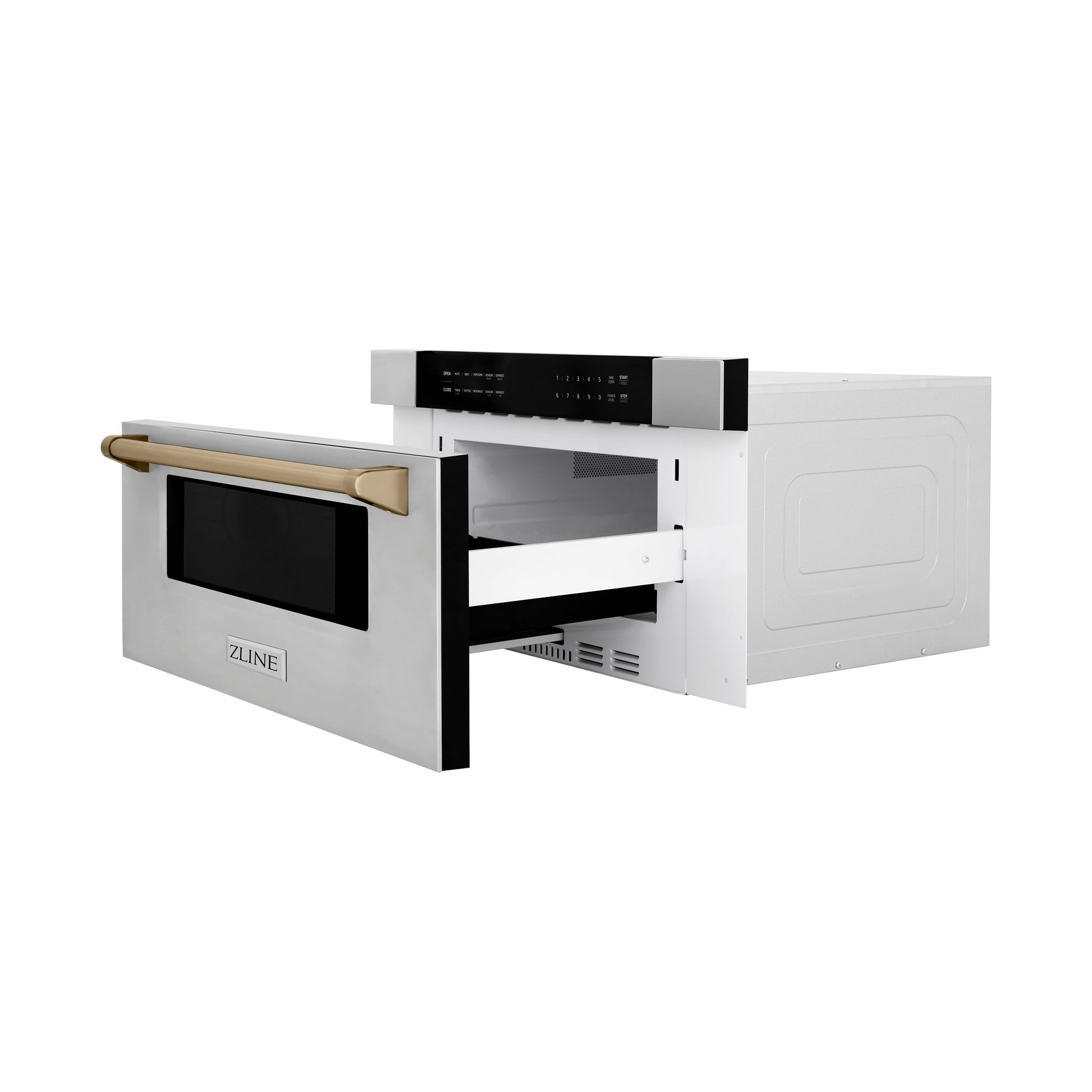 ZLINE Autograph Edition 30" Built-In Microwave Drawer - Stainless Steel with Accents