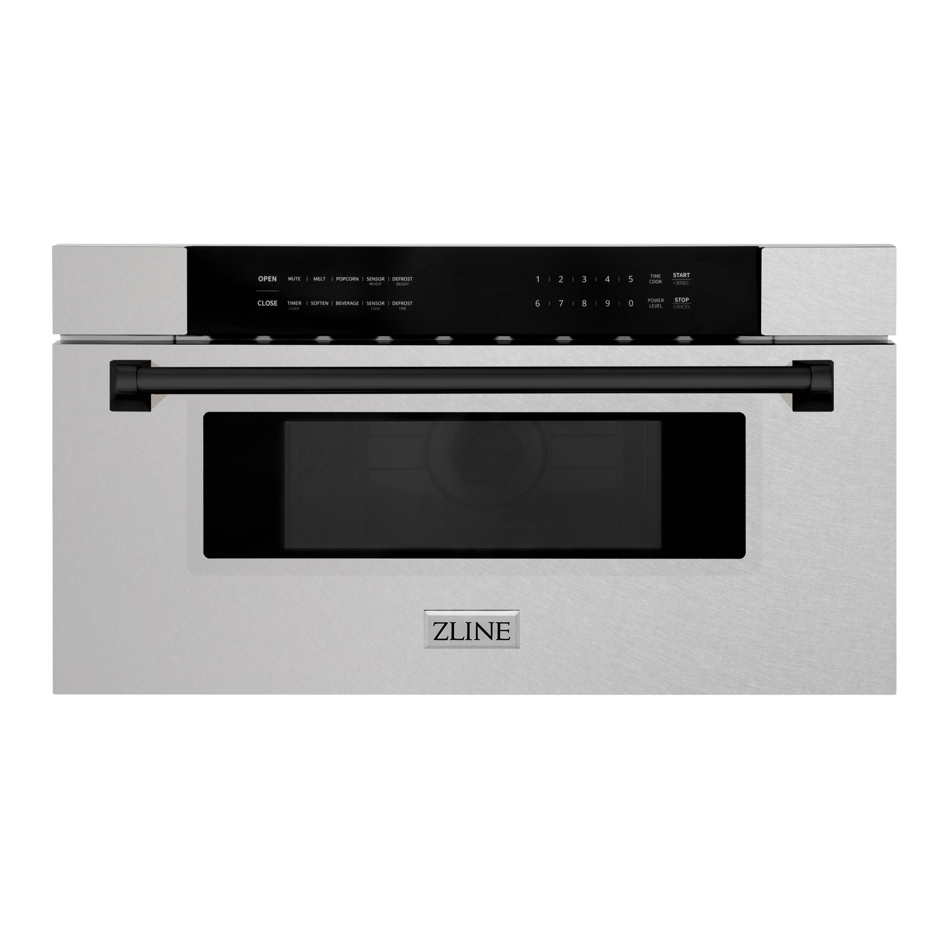 ZLINE Autograph Edition 30" Built-In Microwave Drawer - Fingerprint Resistant Stainless Steel with Accents