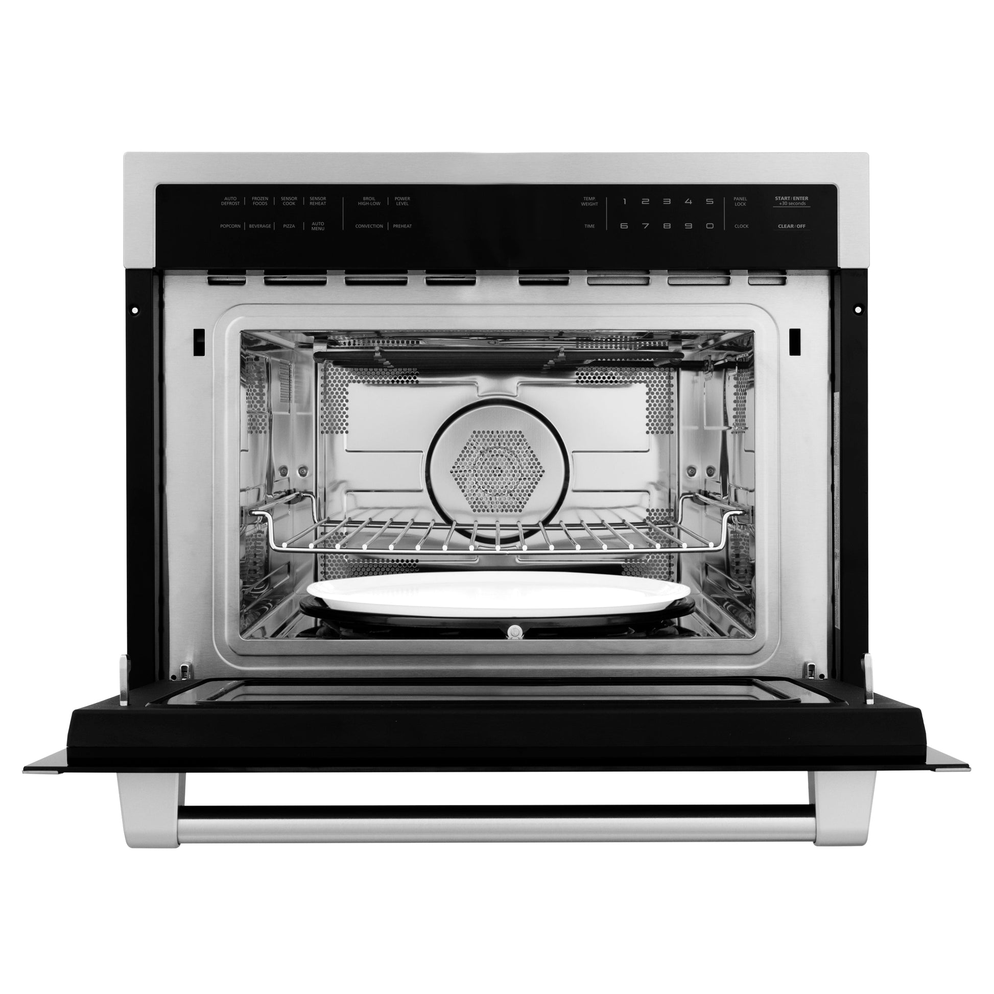 ZLINE 2-Appliance Kitchen Package with Stainless Steel 24" Built-in Convection Microwave Oven and 30" Single Wall Oven with Self Clean