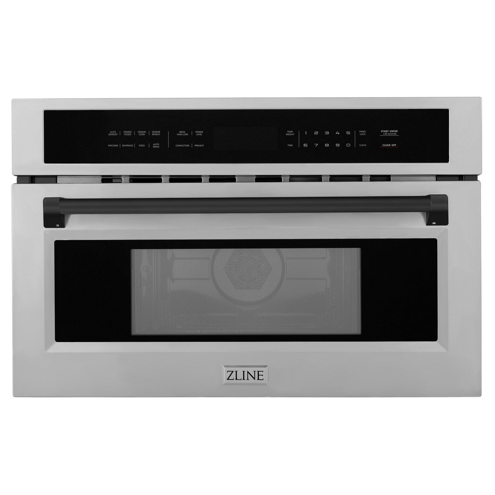 ZLINE Autograph Edition 30" Built-in Convection Microwave Oven - DuraSnow Stainless Steel with Accents