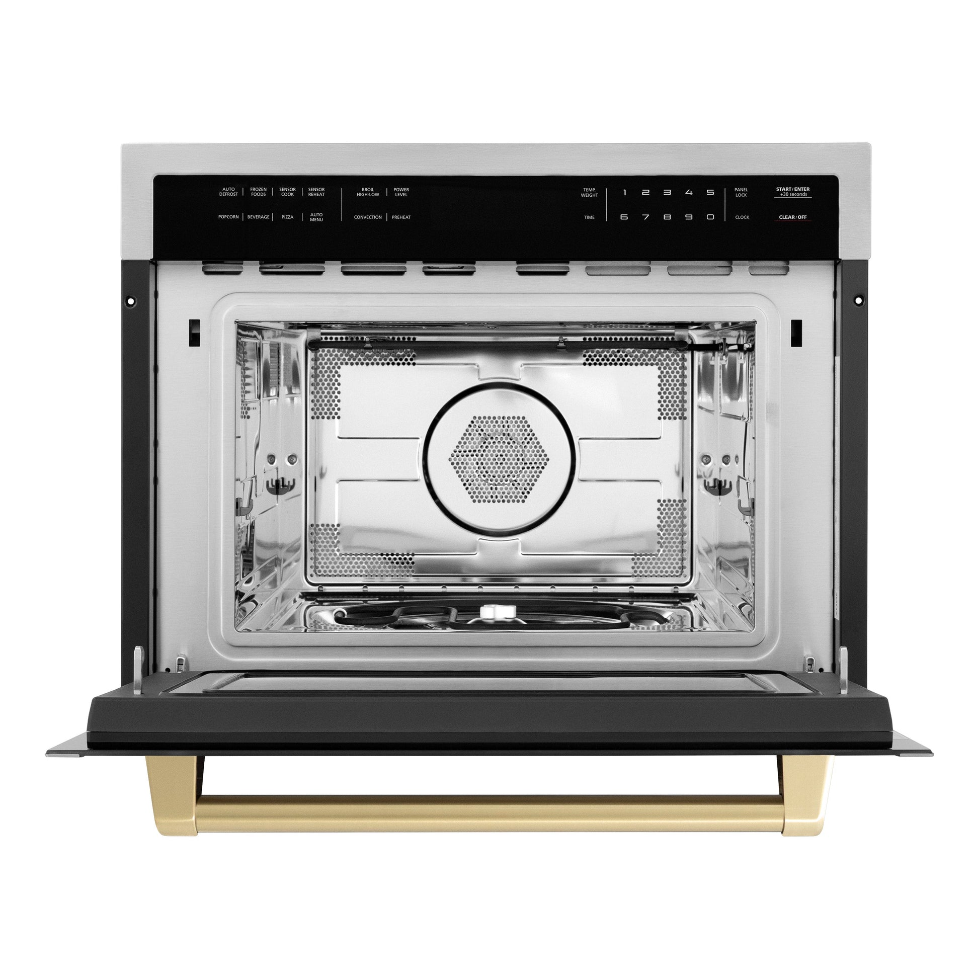 ZLINE Autograph Edition 24" Built-in Convection Microwave Oven - Stainless Steel with Accents
