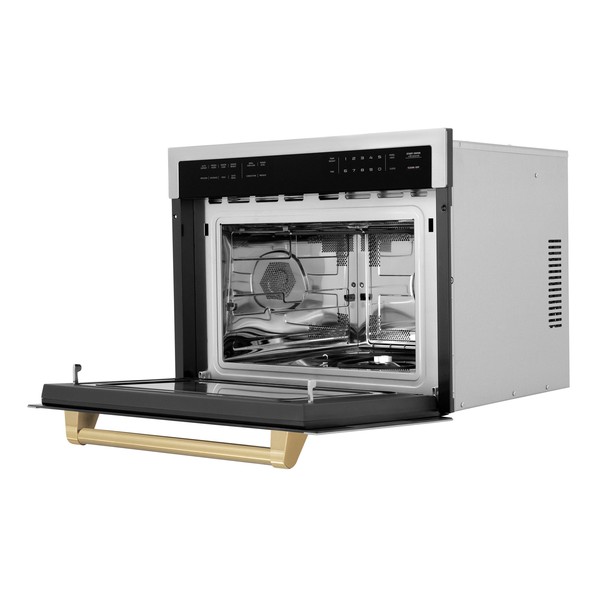 ZLINE Autograph Edition 24" Built-in Convection Microwave Oven - Stainless Steel with Accents