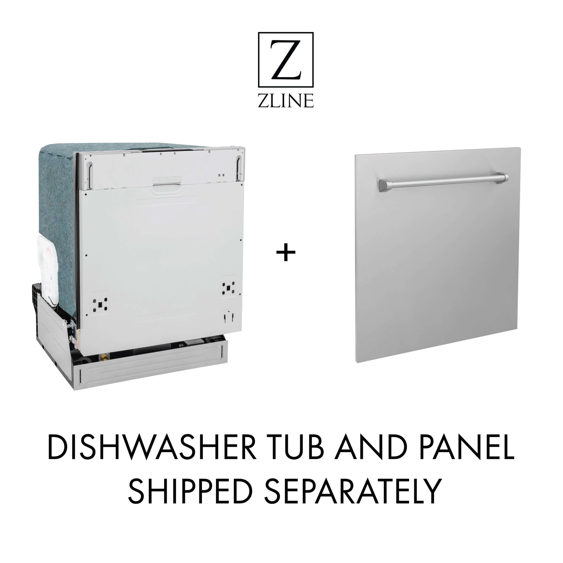 ZLINE 18" Compact Top Control Dishwasher - Stainless Steel Tub with Modern Handle