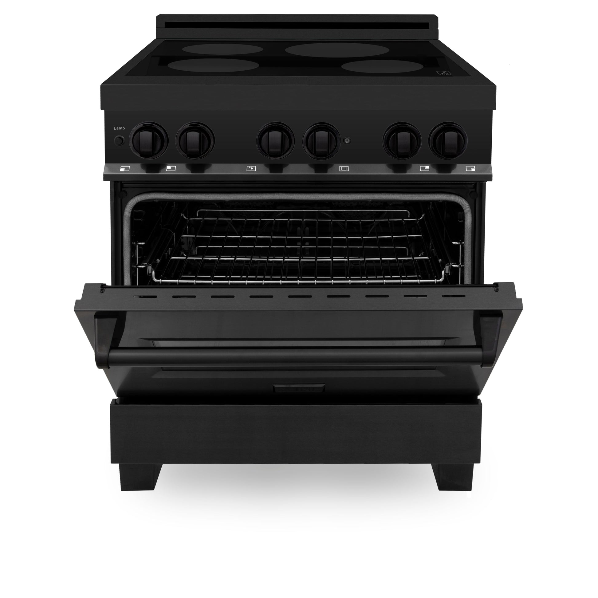ZLINE 30" Induction Range with 4 Element Stove and Electric Oven - Black Stainless Steel