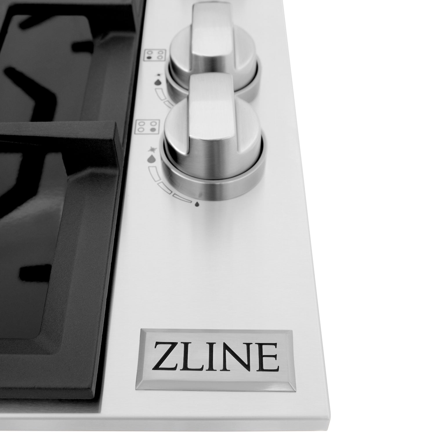 ZLINE 30" Drop-in Cooktop with 4 Gas Burners - Black Porcelain Top