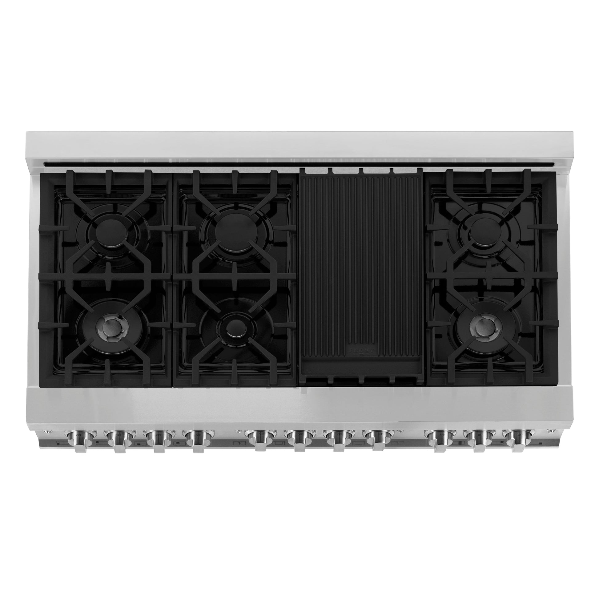 ZLINE 48" Kitchen Package with Dual Fuel Range, Range Hood, Microwave Drawer, and Tall Tub Dishwasher - Stainless Steel