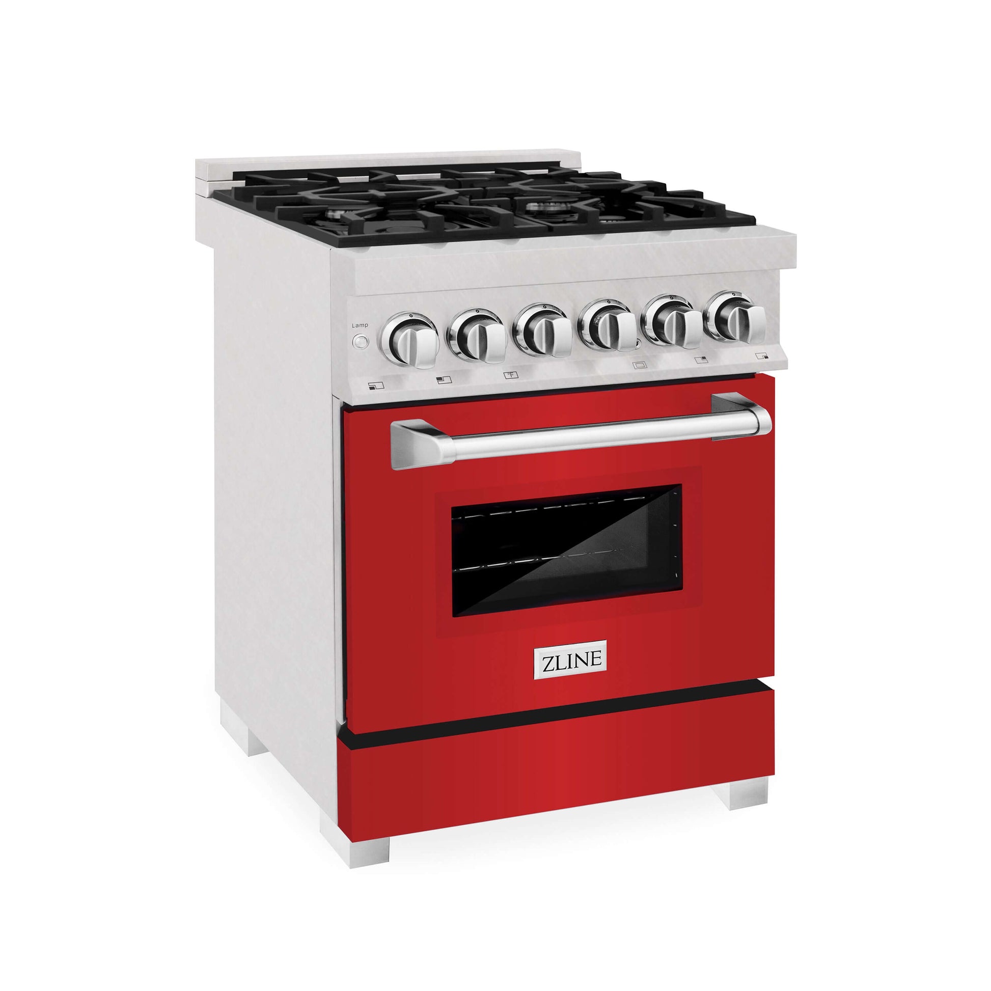 ZLINE 24" Professional Dual Fuel Range - Fingerprint Resistant Stainless Steel with Color Door Options