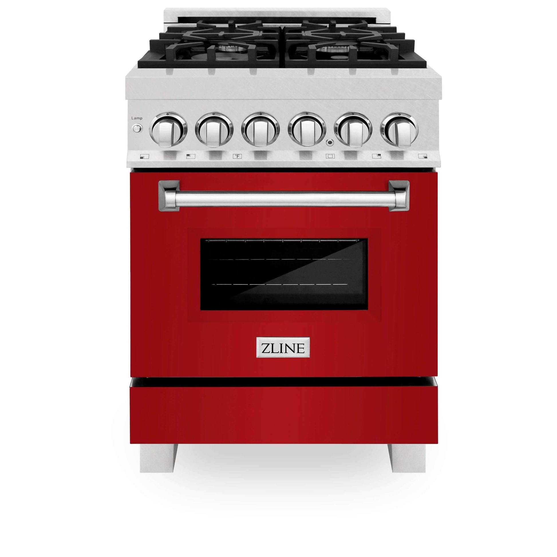 ZLINE 24" Professional Dual Fuel Range - Fingerprint Resistant Stainless Steel with Color Door Options