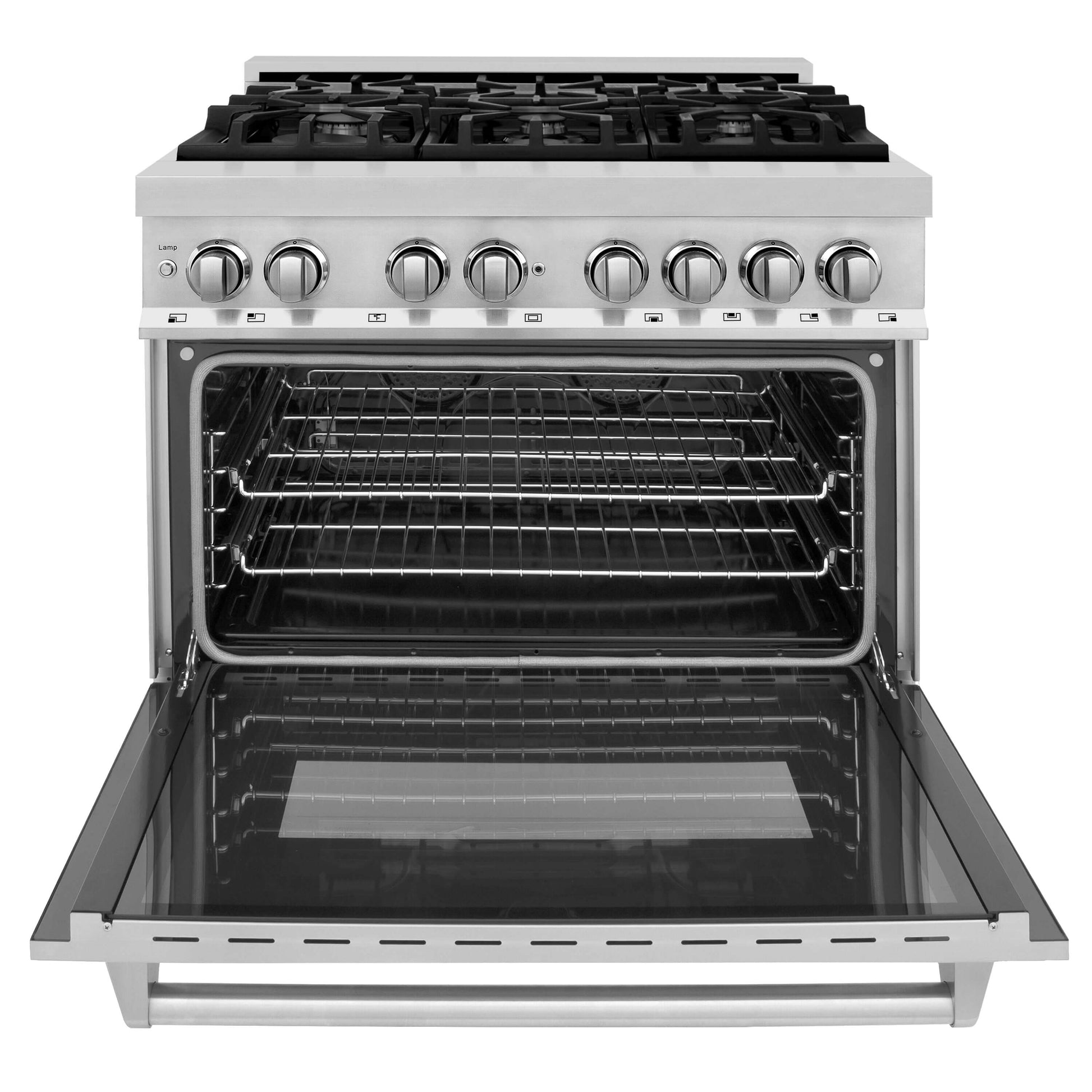 ZLINE 3-Appliance 36" Kitchen Package with Stainless Steel Dual Fuel Range, Convertible Vent Range Hood, and Dishwasher