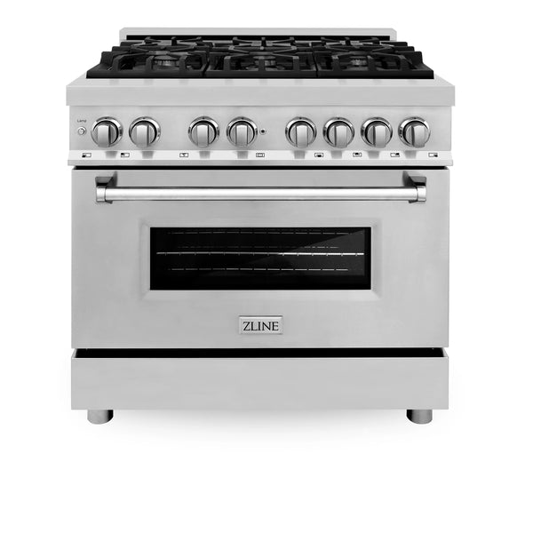 ZLINE 36" Dual Fuel Range - Stainless Steel, Gas Stove, and Electric Oven