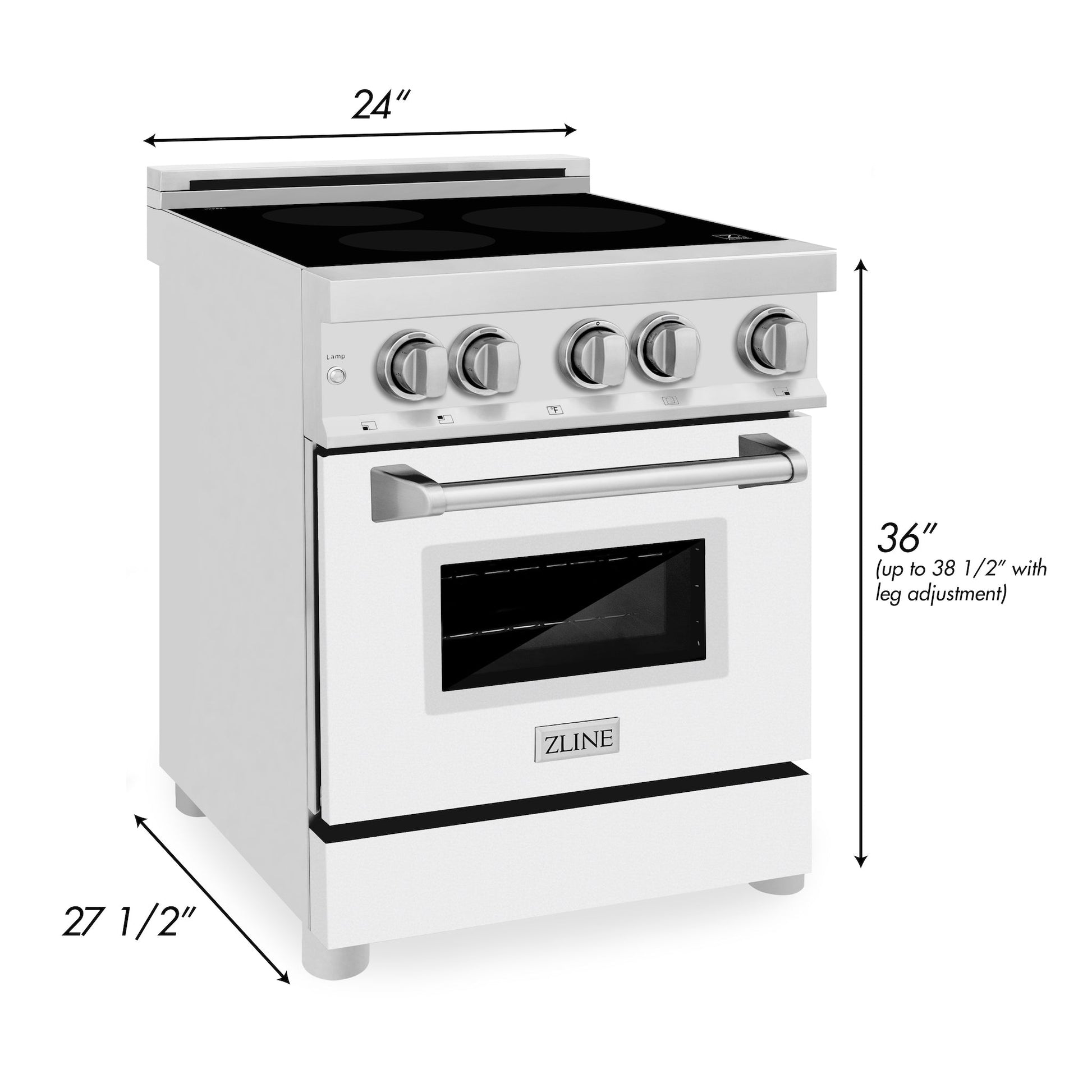 ZLINE 24" Induction Range with 3 Element Stove and Electric Oven - Stainless Steel