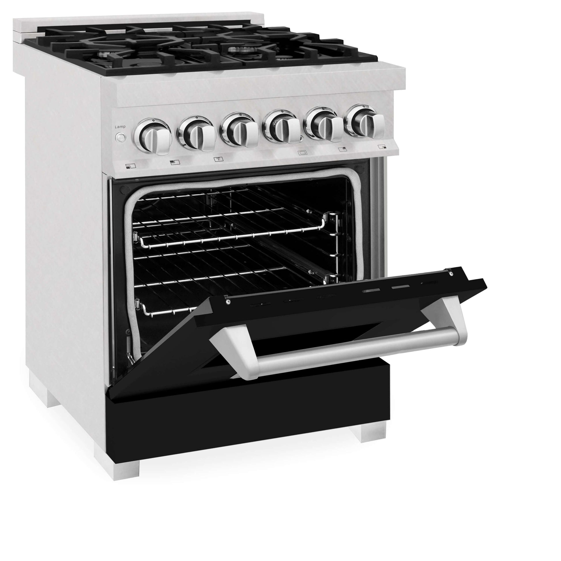 ZLINE 24" Professional Dual Fuel Range - Fingerprint Resistant Stainless Steel with Color Door Options