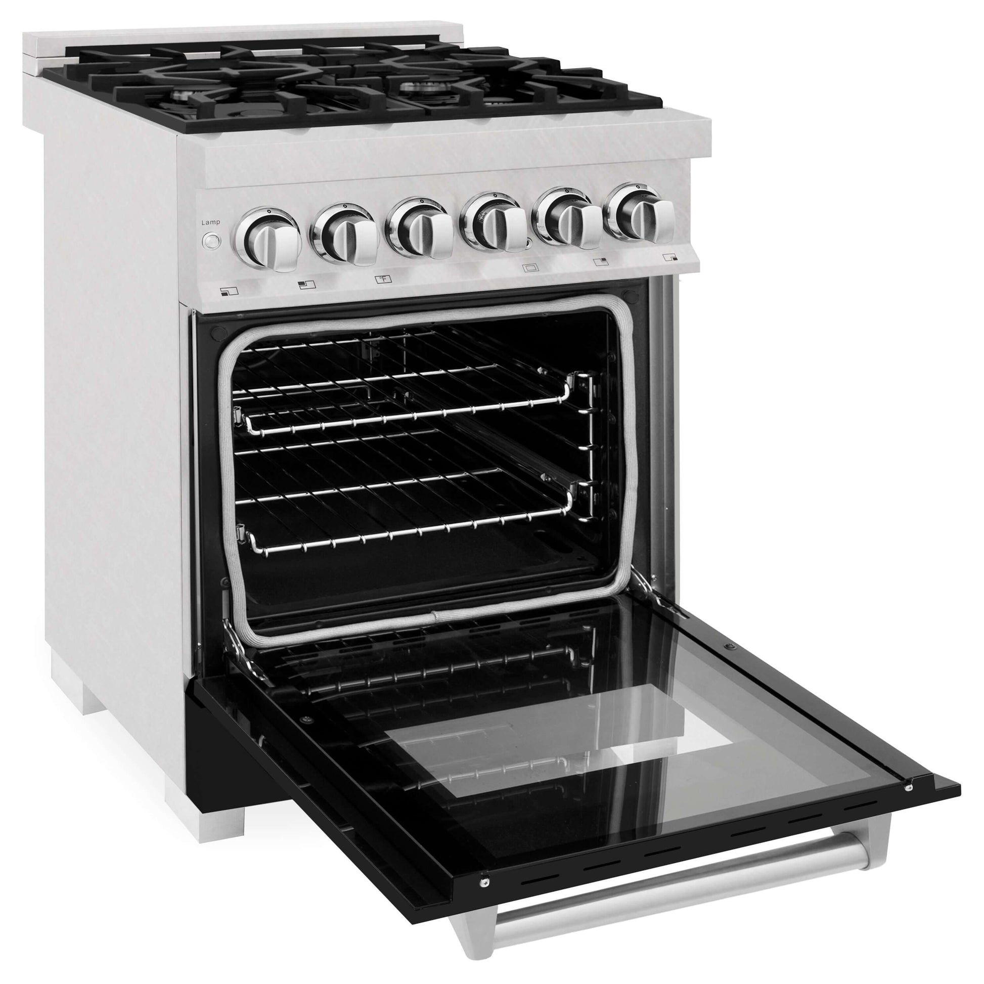 ZLINE 24" Professional Dual Fuel Range - Fingerprint Resistant Stainless Steel with Color Door Options