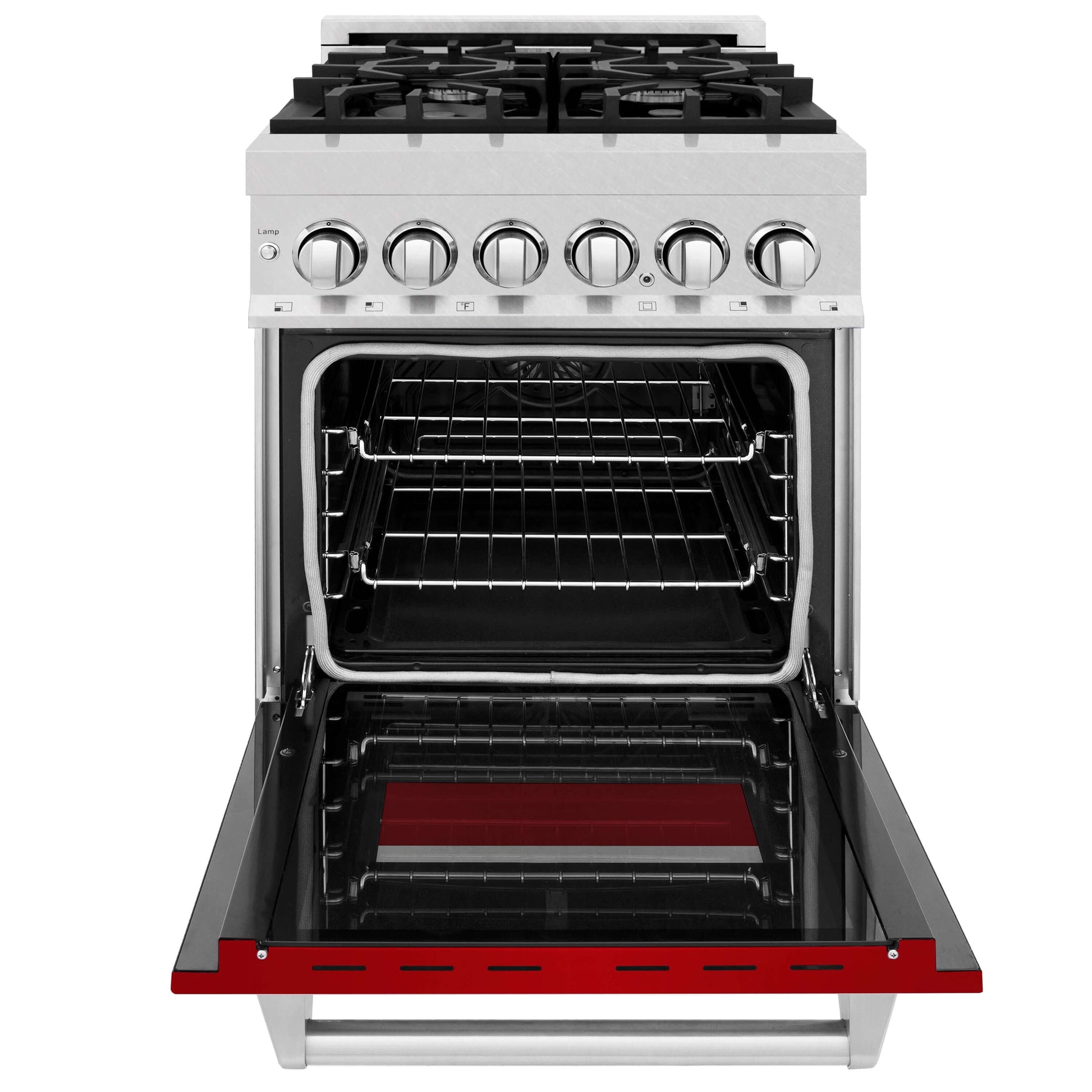 ZLINE 24" Professional Dual Fuel Range - Fingerprint Resistant Stainless Steel with Color Door Options