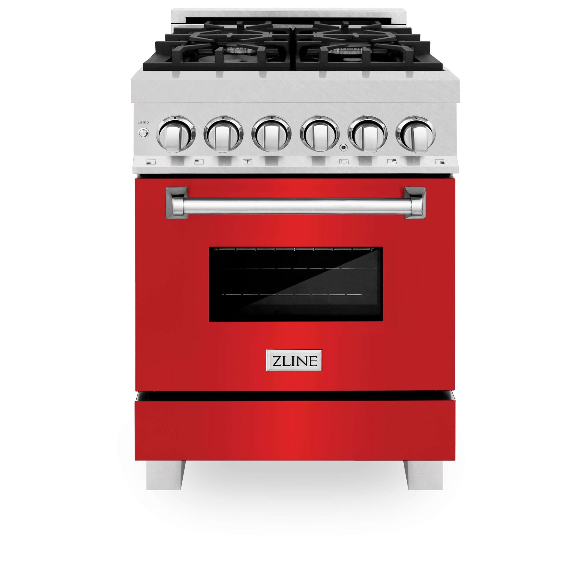 ZLINE 24" Professional Dual Fuel Range - Fingerprint Resistant Stainless Steel with Color Door Options