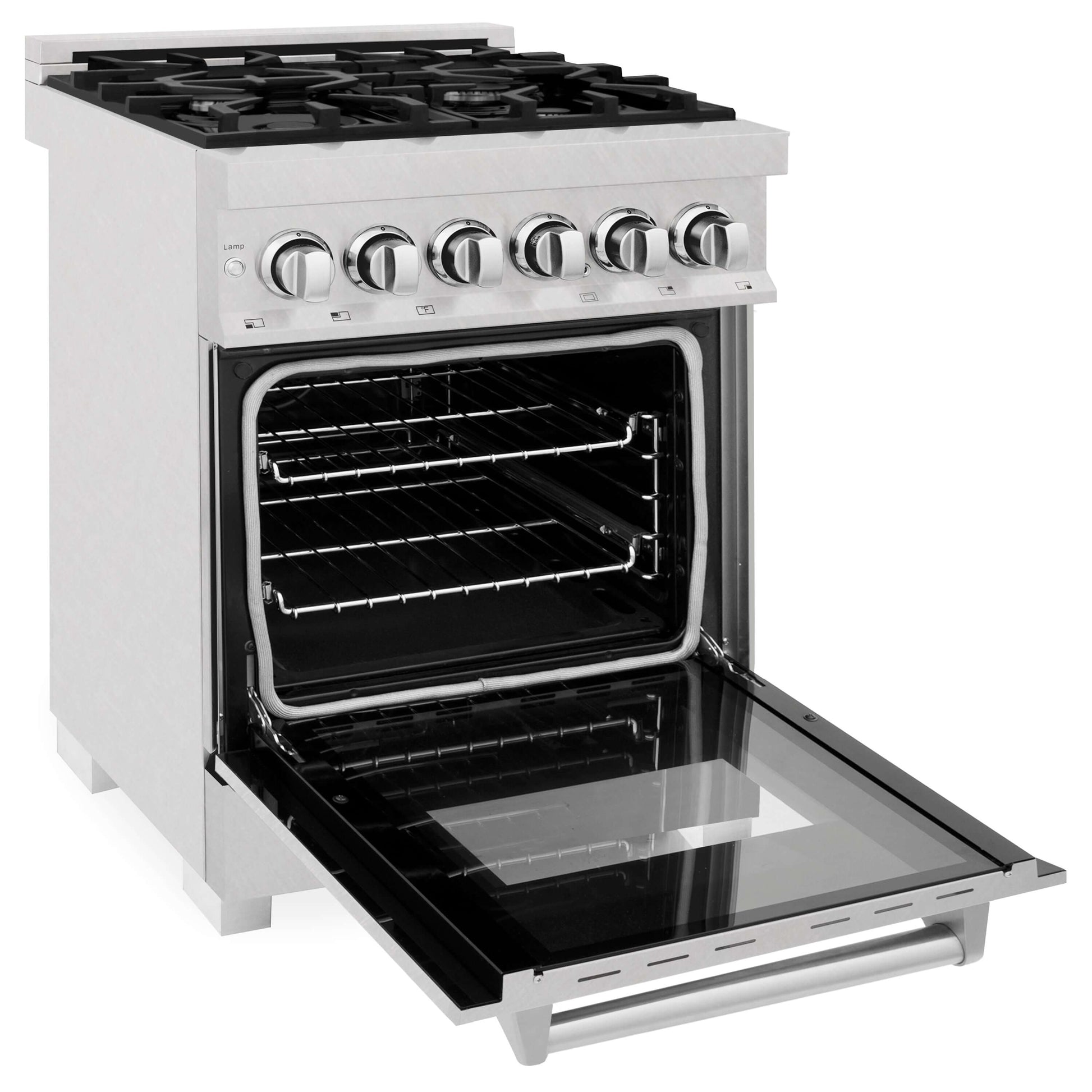 ZLINE 24" Professional Dual Fuel Range - Fingerprint Resistant Stainless Steel with Color Door Options