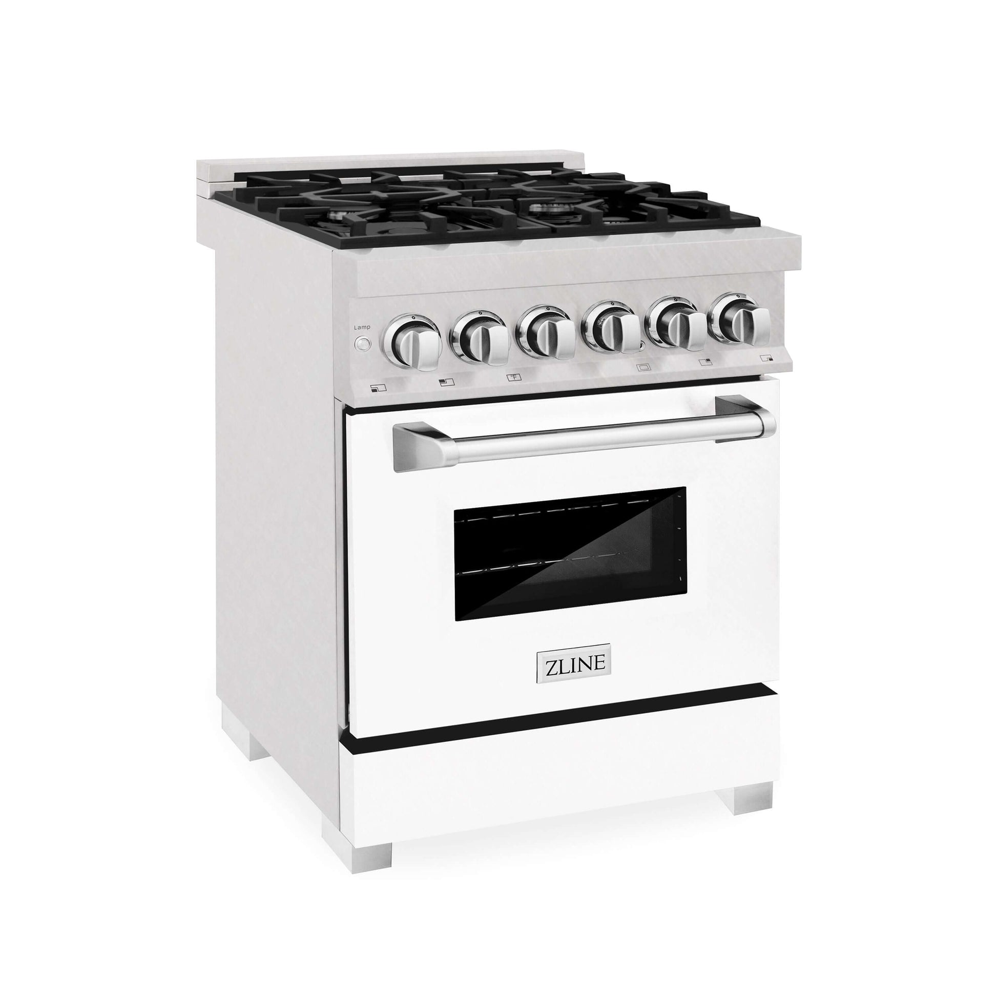 ZLINE 24" Professional Dual Fuel Range - Fingerprint Resistant Stainless Steel with Color Door Options