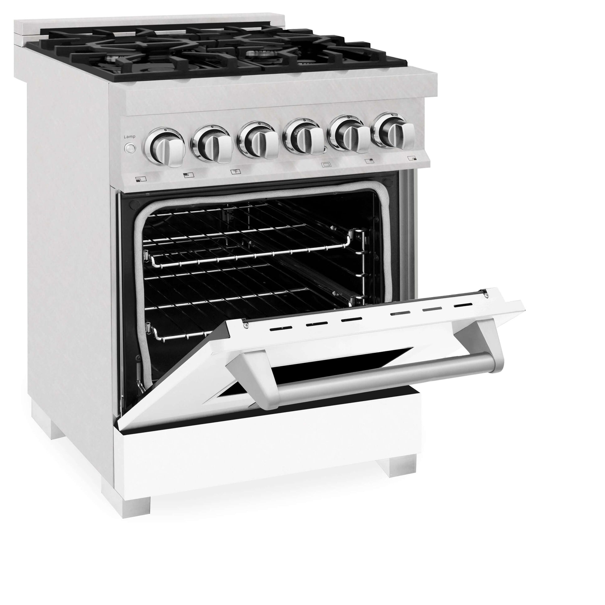 ZLINE 24" Professional Dual Fuel Range - Fingerprint Resistant Stainless Steel with Color Door Options