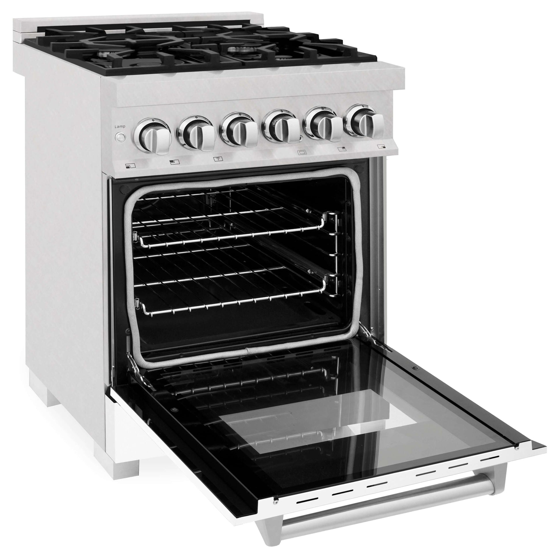 ZLINE 24" Professional Dual Fuel Range - Fingerprint Resistant Stainless Steel with Color Door Options