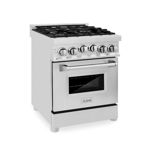 ZLINE 24" Range with Gas Stove and Gas Oven - Stainless Steel