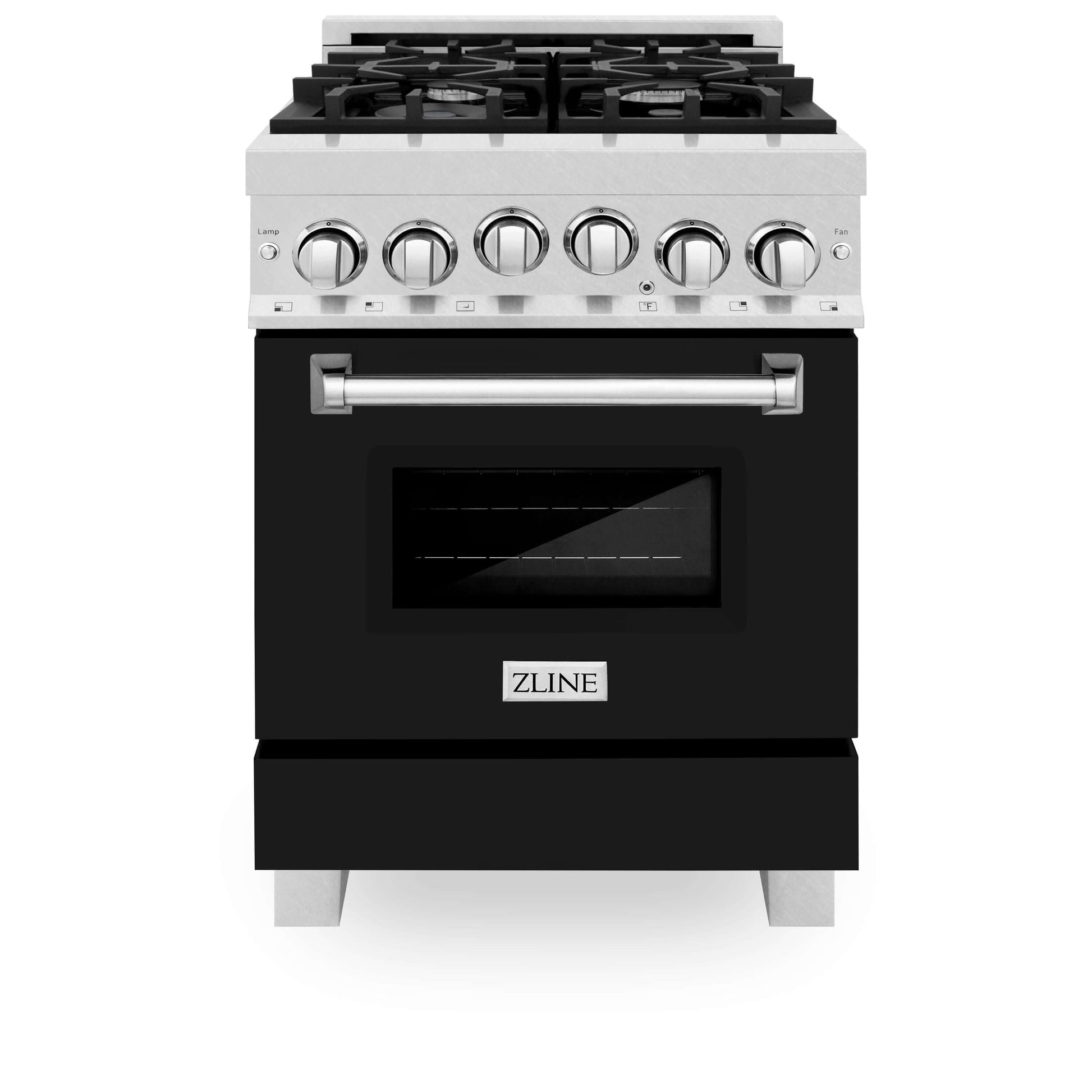 ZLINE 24" Range with Gas Stove and Gas Oven - Fingerprint Resistant Stainless Steel