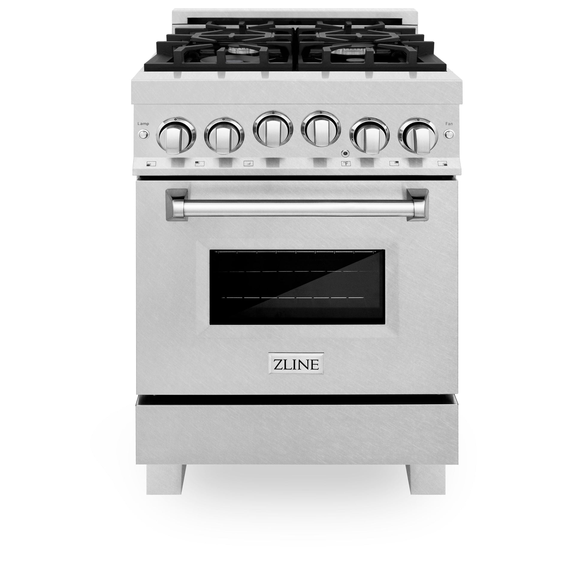 ZLINE 24" Gas Oven and Cooktop Range with Griddle - Fingerprint Resistant Stainless Steel