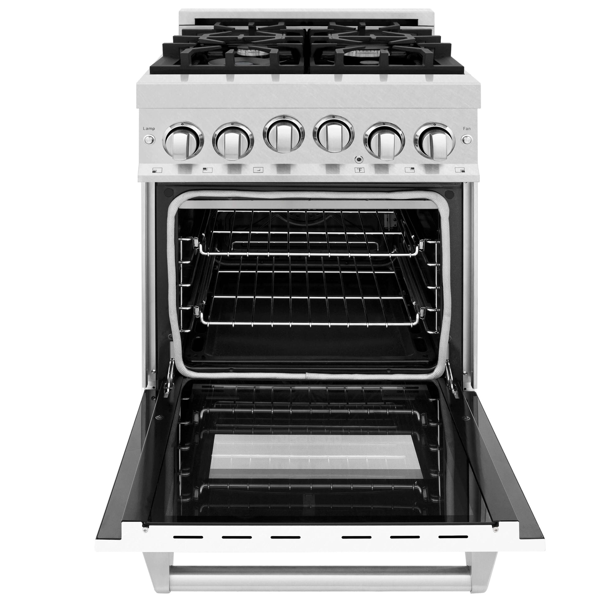 ZLINE 24" Range with Gas Stove and Gas Oven - Fingerprint Resistant Stainless Steel