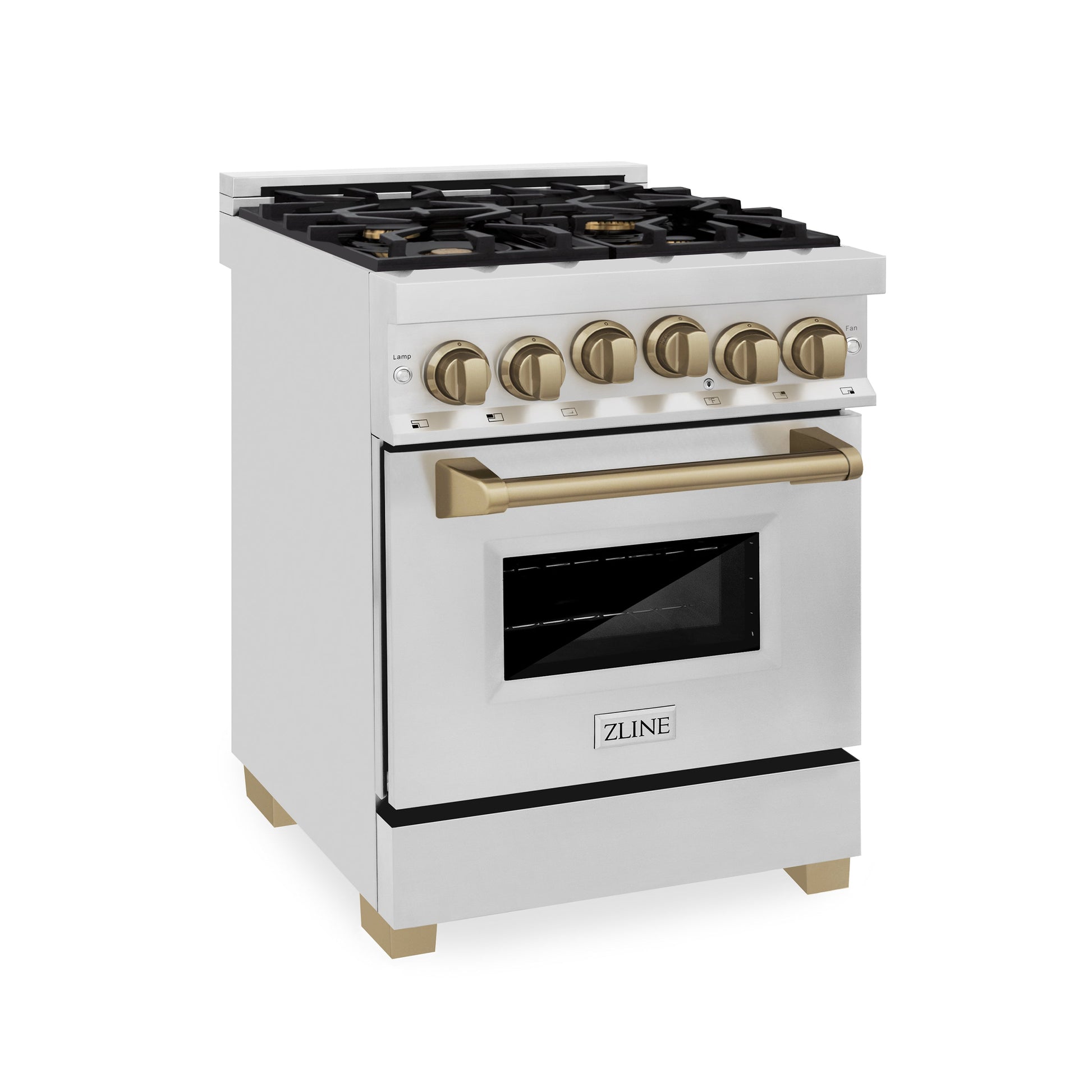 ZLINE Autograph Edition 24" Range with Gas Stove and Oven - Stainless Steel with Accents