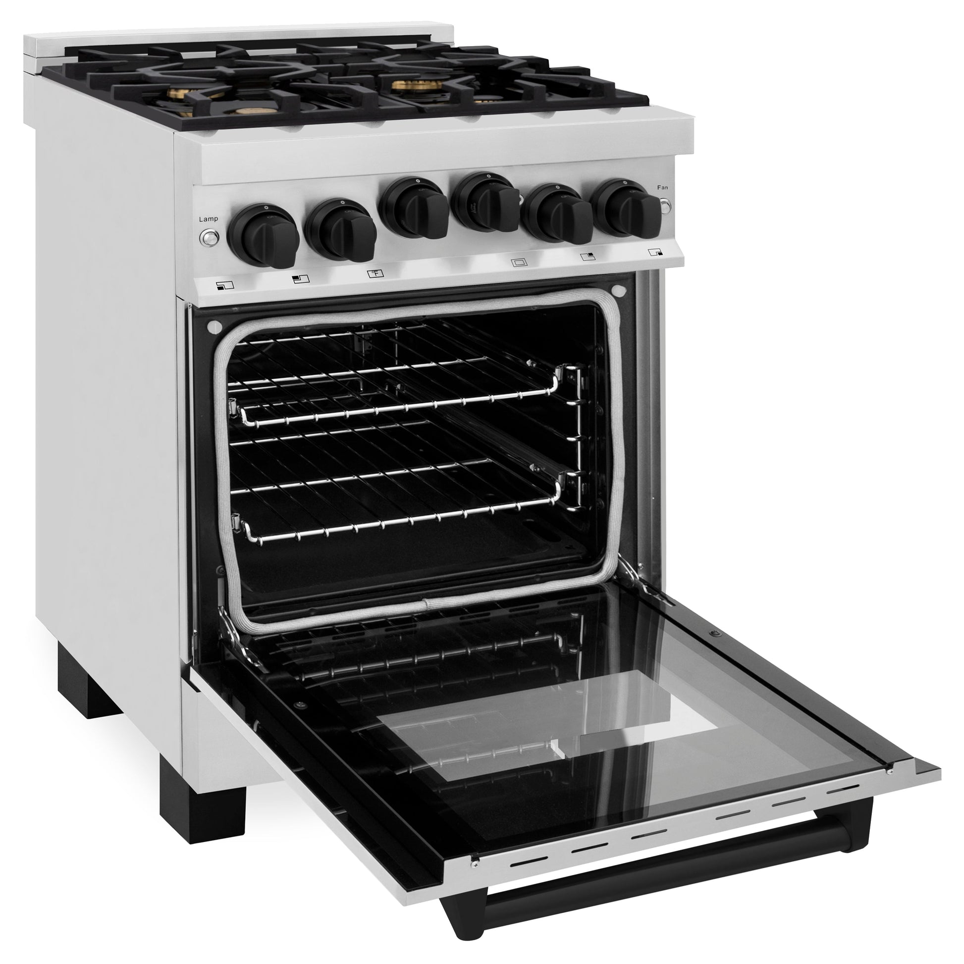 ZLINE Autograph Edition 24" Range with Gas Stove and Oven - Stainless Steel with Accents