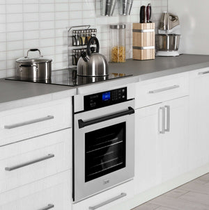ZLINE Autograph Edition 30 inch Electric Wall Oven - True Convection, Self-Clean, Stainless Steel with Accents