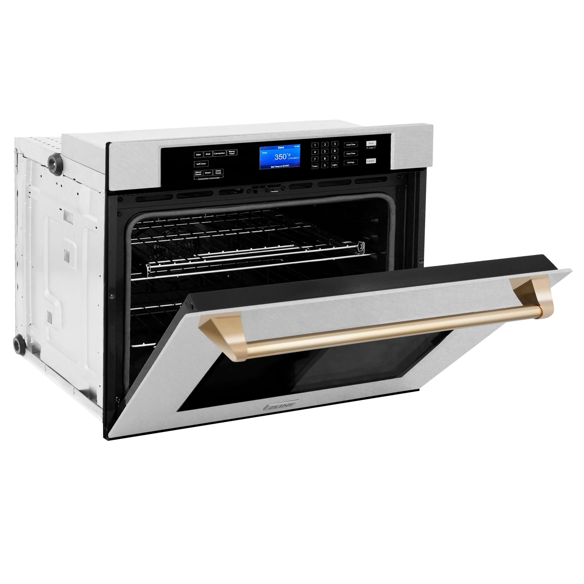 ZLINE 30" Autograph Edition Electric Single Wall Oven - Fingerprint Resistant Stainless Steel with Accents, Self Clean, True Convection