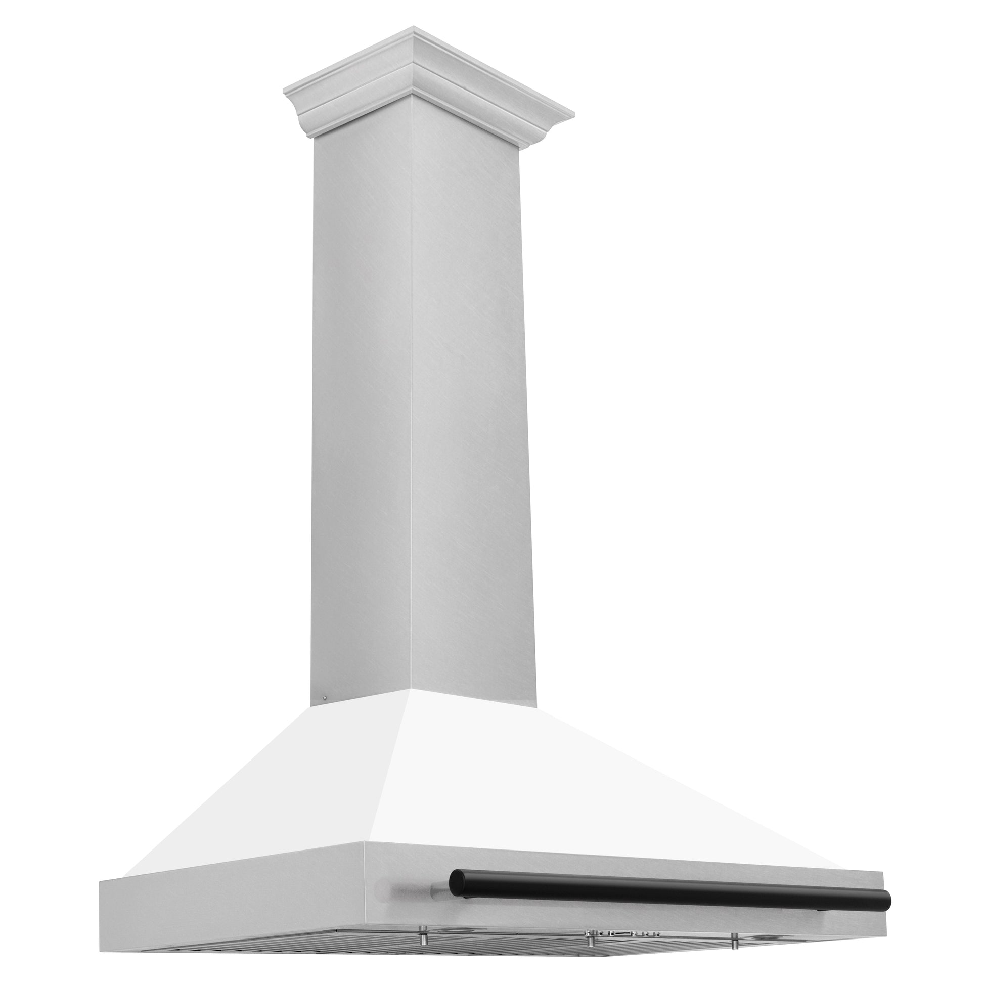 ZLINE 36" Autograph Edition Range Hood - DuraSnow Stainless with Matte White Shell and Accented Handle