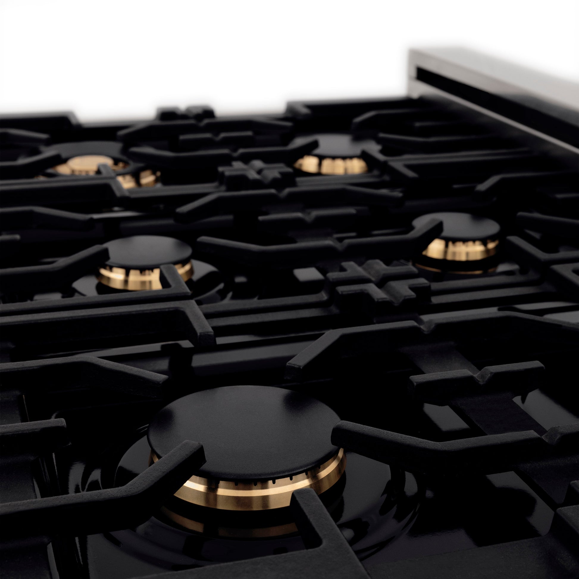 ZLINE Autograph Edition 36" Porcelain Rangetop with 6 Gas Burners - Stainless Steel with Accents