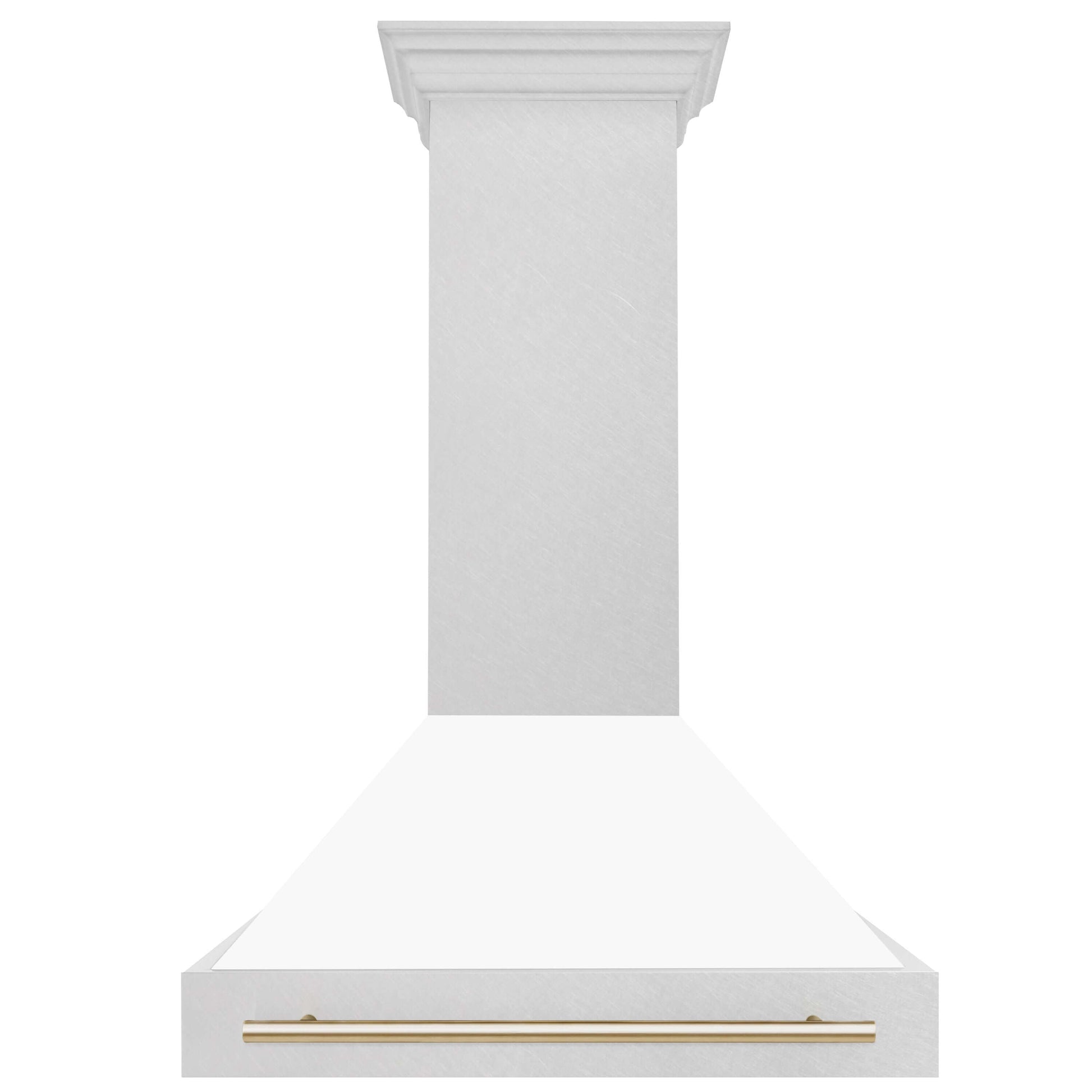 ZLINE Autograph Edition 36" Range Hood with DuraSnow Steel Shell - Matte White and Accented Handle