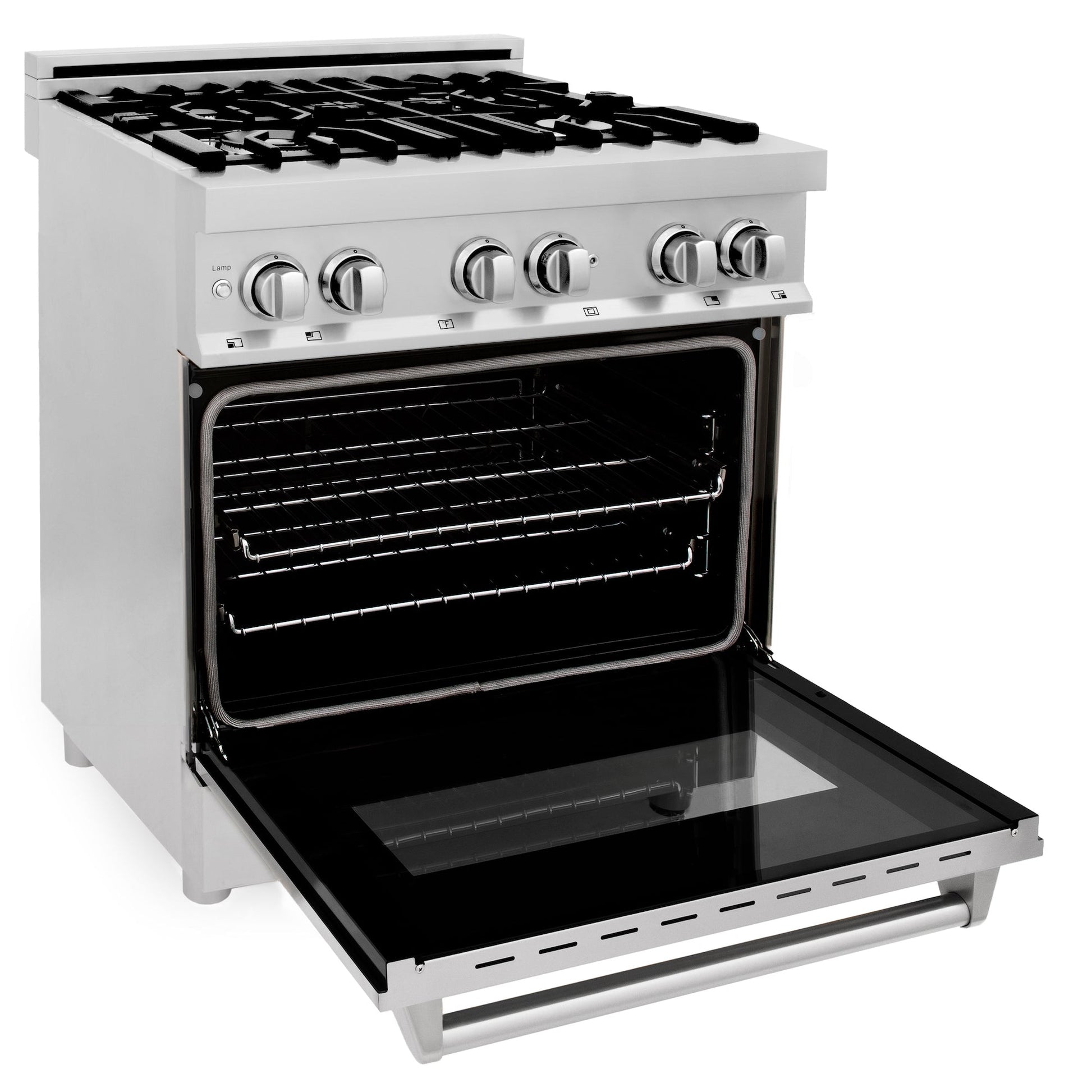 ZLINE 2-Appliance 30" Kitchen Package with Stainless Steel Dual Fuel Range and Convertible Vent Range Hood