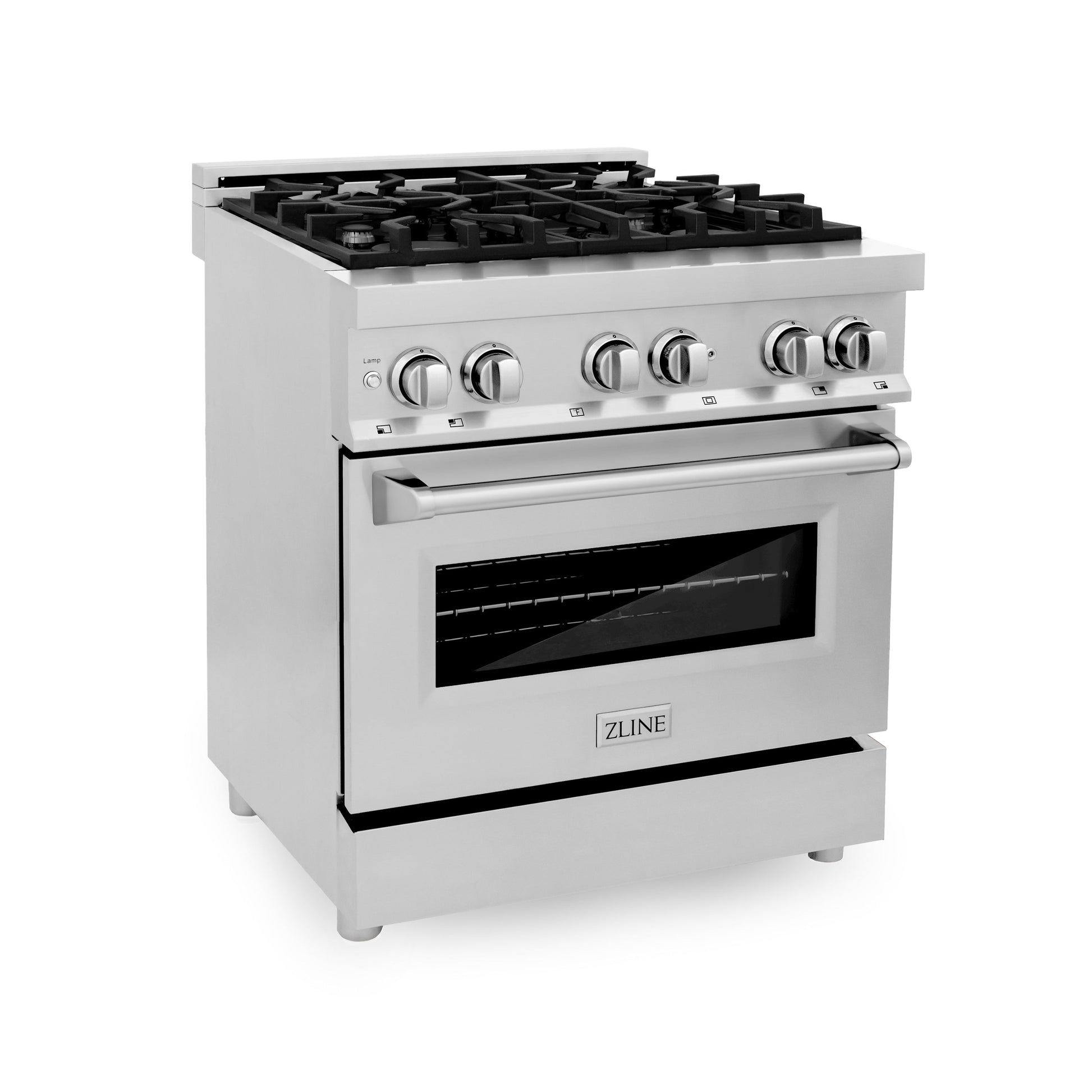 ZLINE 3-Appliance 30" Kitchen Package with Stainless Steel Dual Fuel Range, Convertible Vent Range Hood, and Tall Tub Dishwasher
