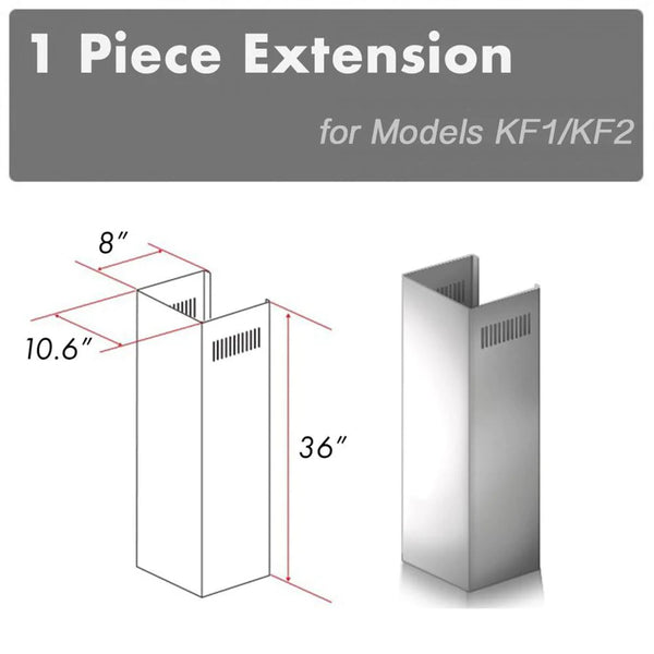 ZLINE 1-36 in. Chimney Extensions for 9 ft. to 10 ft. Ceilings - K Series